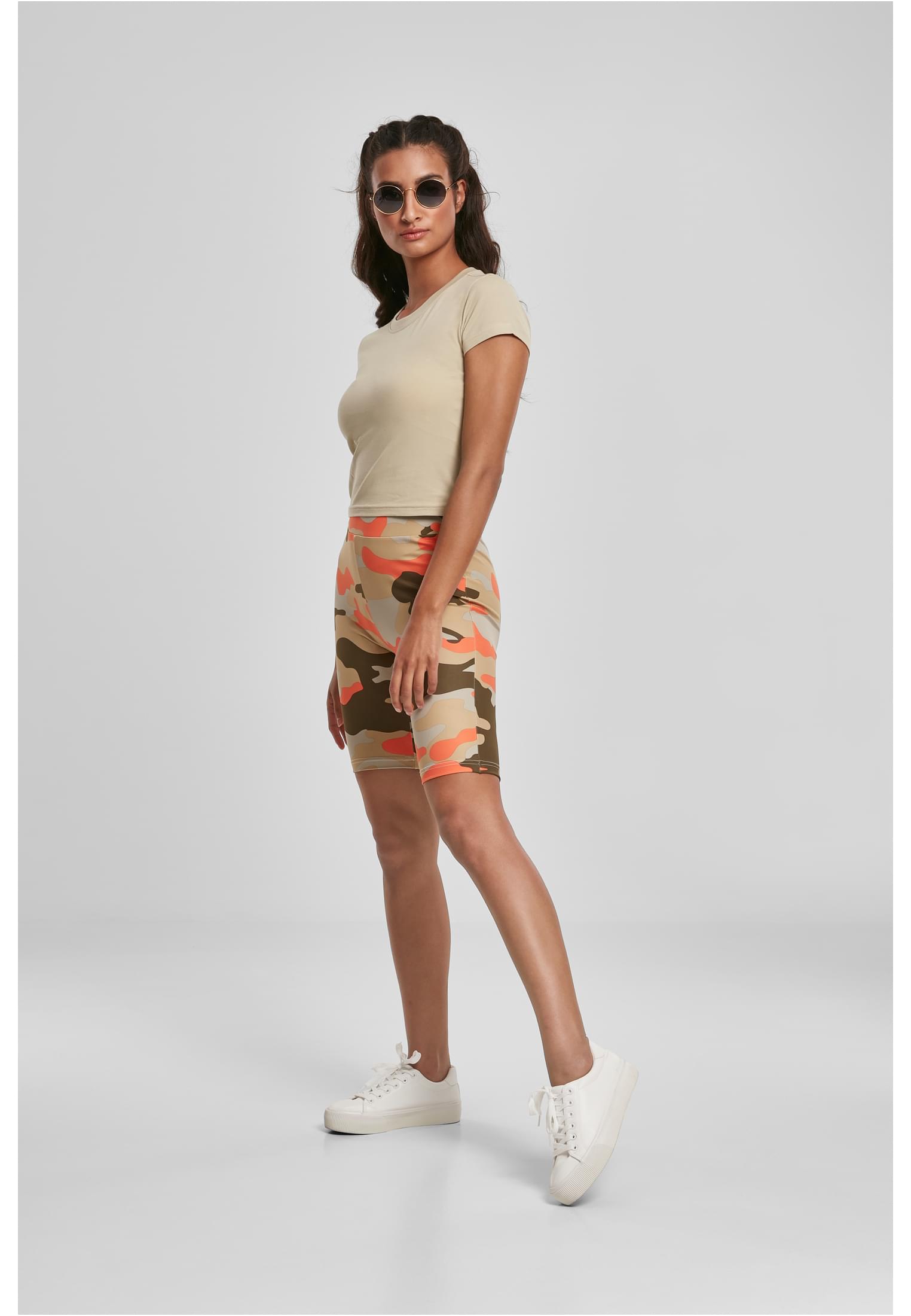 Ladies High Waist Camo Tech Cycle Shorts - related product back image 1