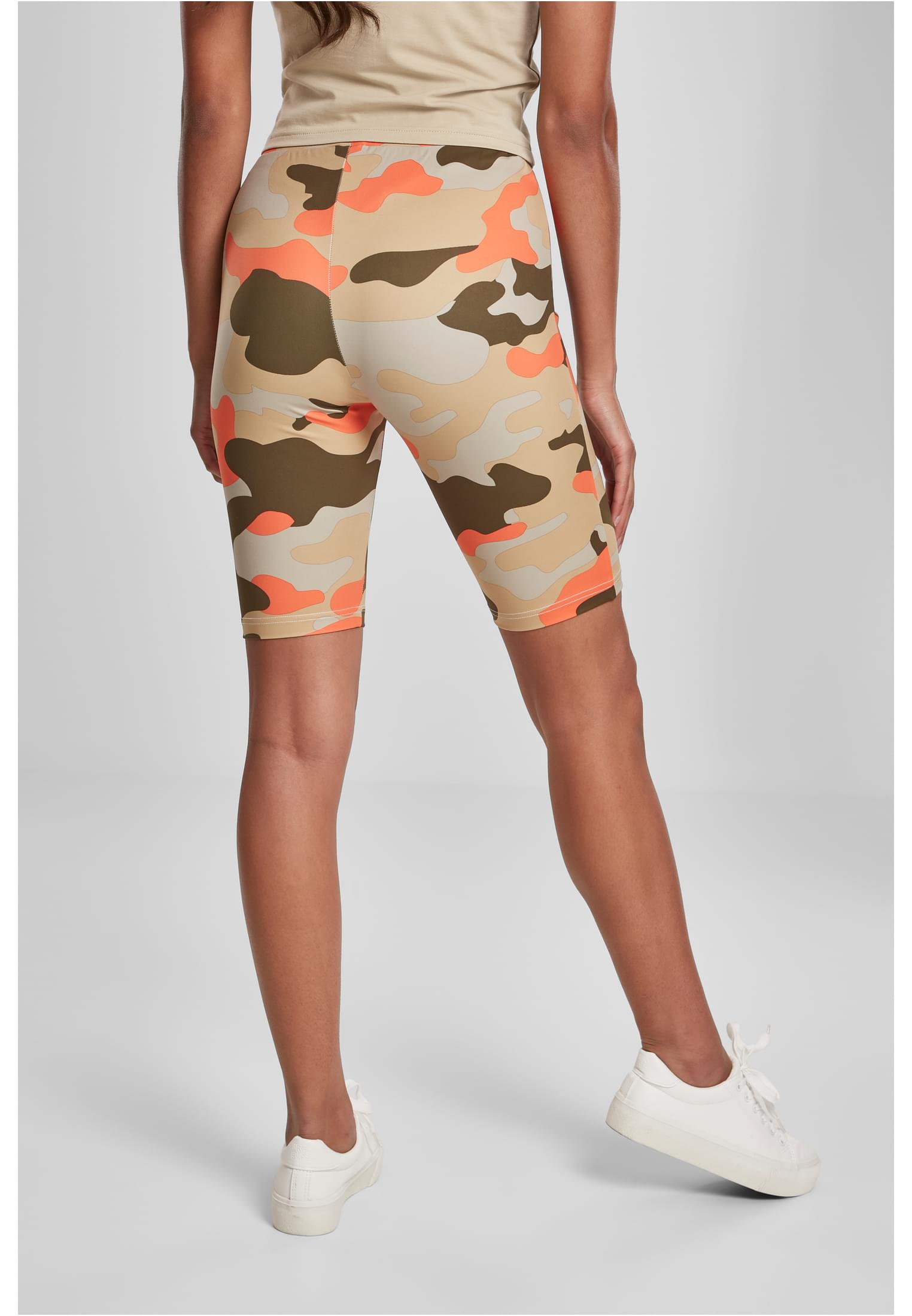 Ladies High Waist Camo Tech Cycle Shorts - related product back image 1