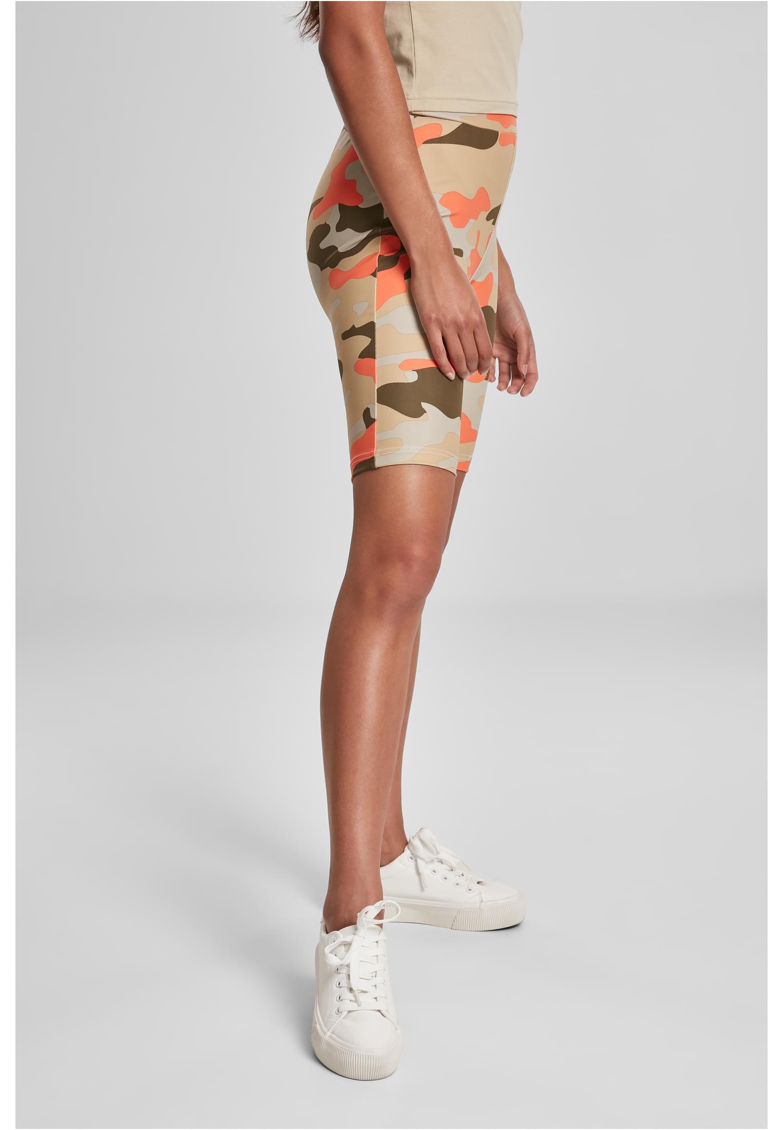 Ladies High Waist Camo Tech Cycle Shorts - related product back image 1
