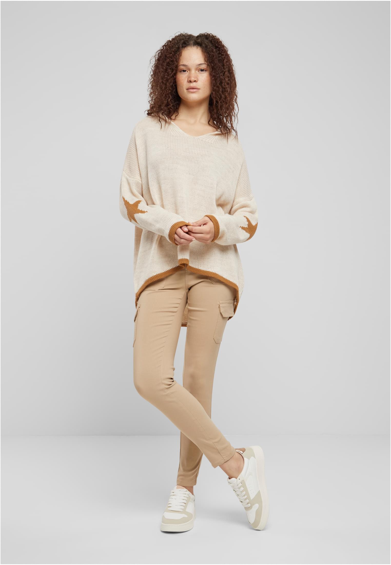 Cloud5ive Damen Oversized Hoodie mit Stern Print hinten beige L - variant image 4