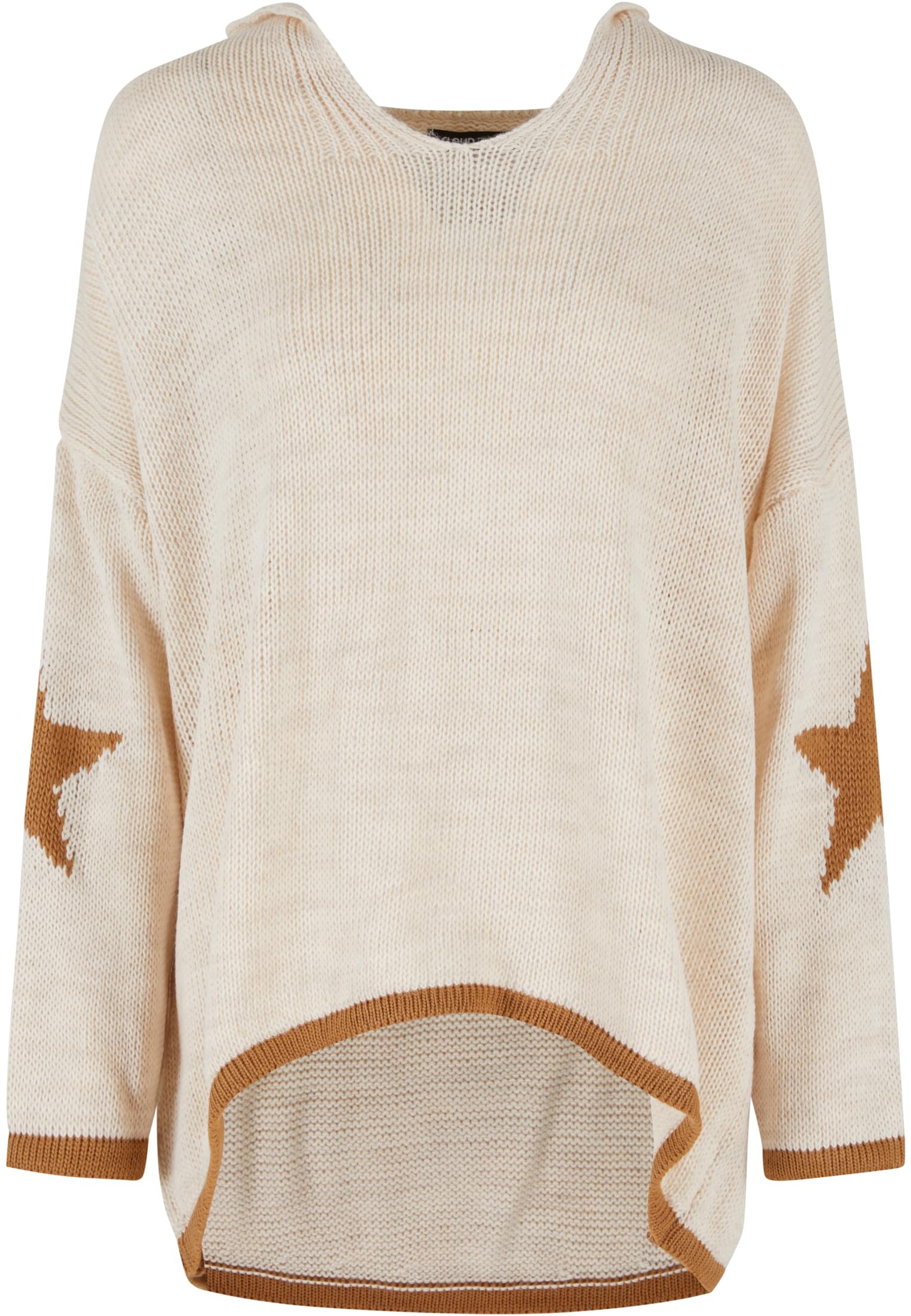 Cloud5ive Damen Oversized Hoodie mit Stern Print hinten beige L - variant image 5