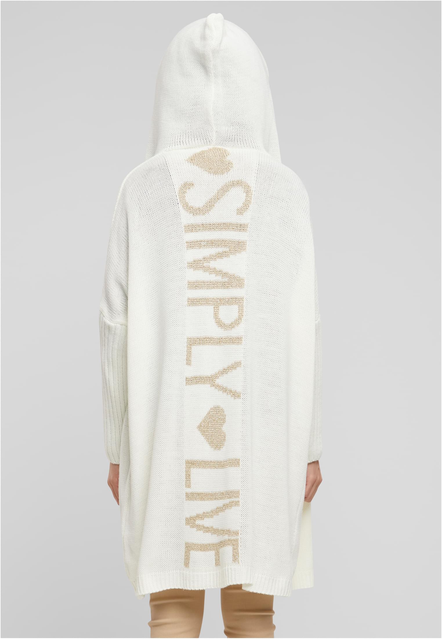 Cloud5ive Damen Strickjacke Cardigan mit Simply Love Live Print white L - variant image 2