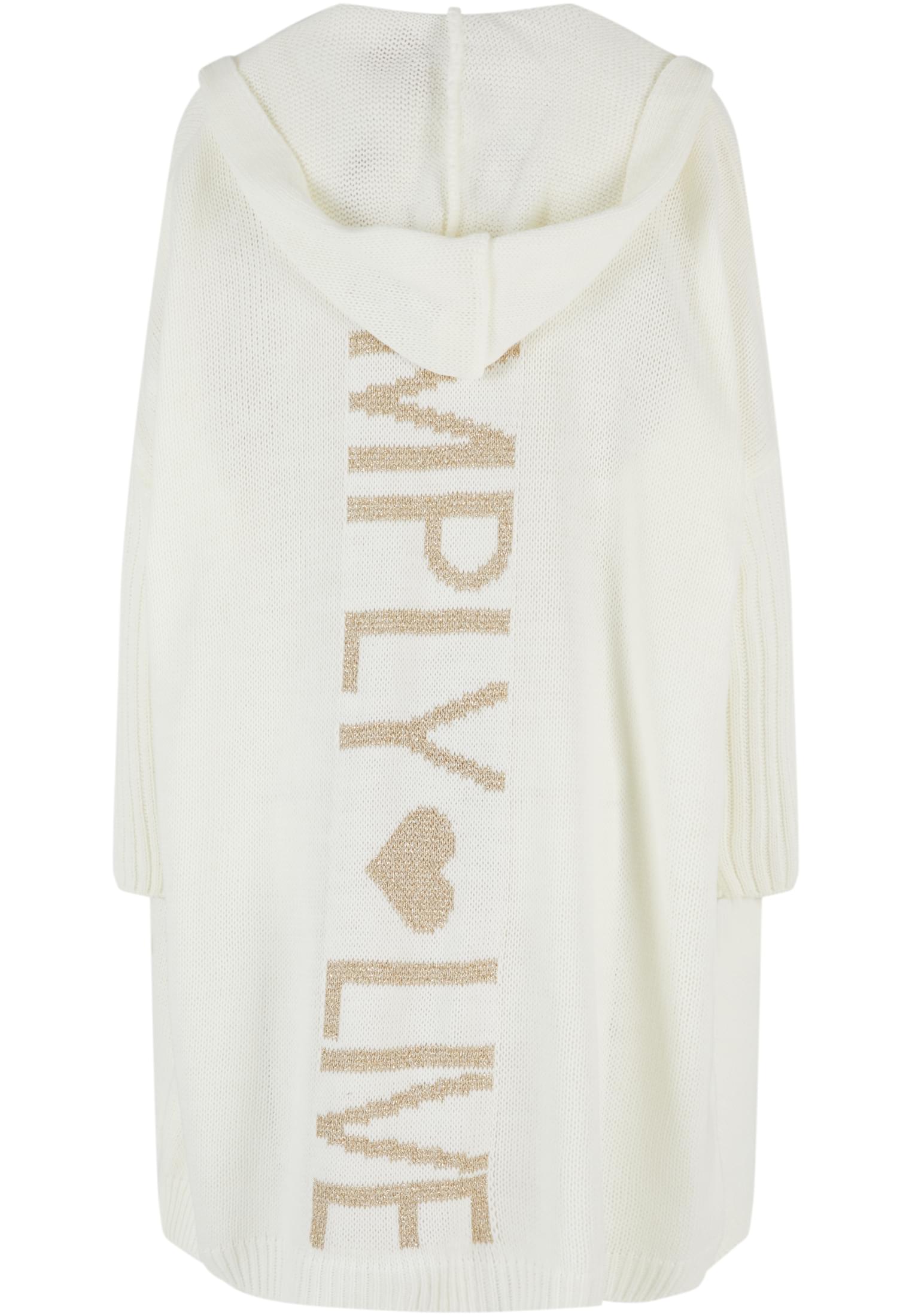 Cloud5ive Damen Strickjacke Cardigan mit Simply Love Live Print white L - variant image 6