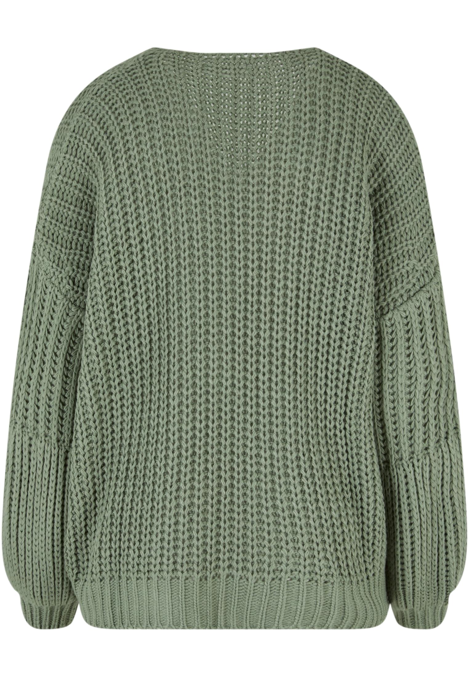 Cloud5ive Damen Grobstrick Cardigan mit Pufferärmeln chinois green L - variant image 6