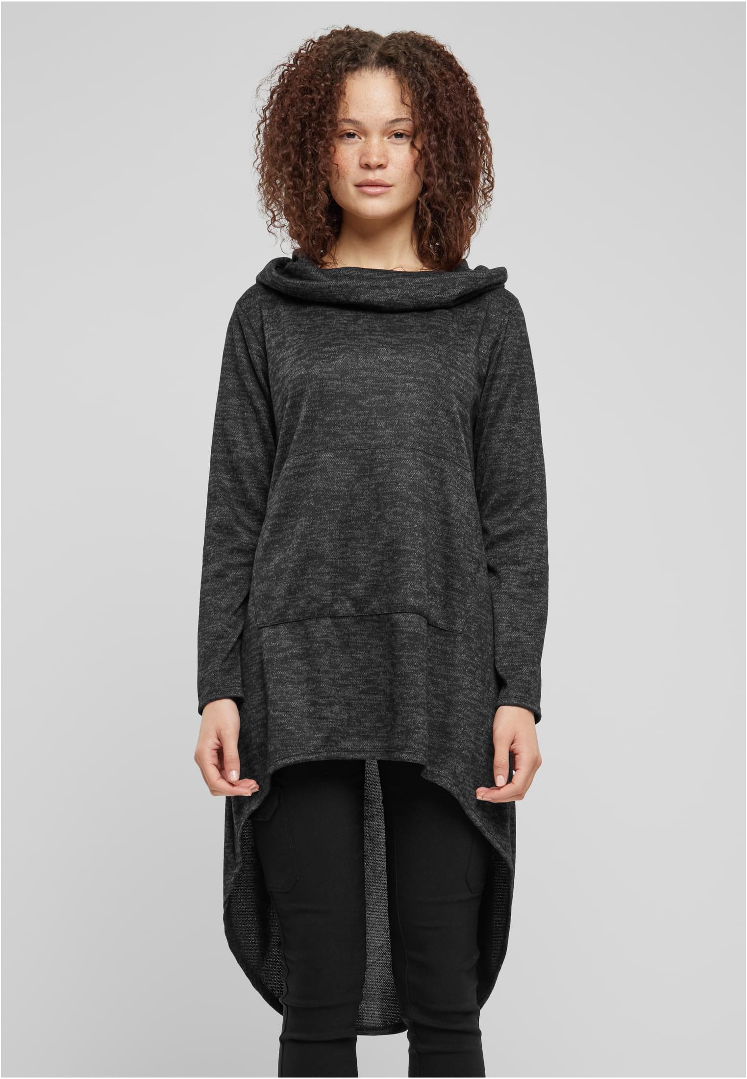 Cloud5ive Damen Kleid Turtle-Neck Hoodie Kleid Kapuze dark grey L - alternate variant 1