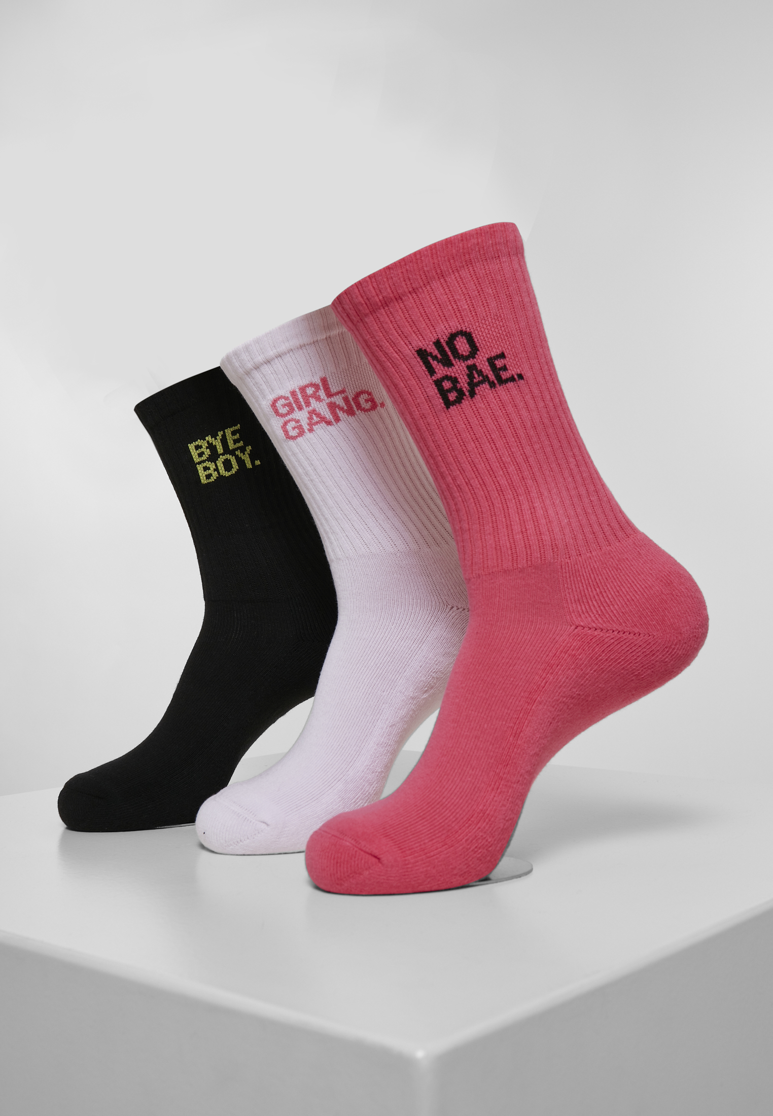 Girl Gang Socks 3-Pack pink/wht/blk 43-46 - alternate variant 1