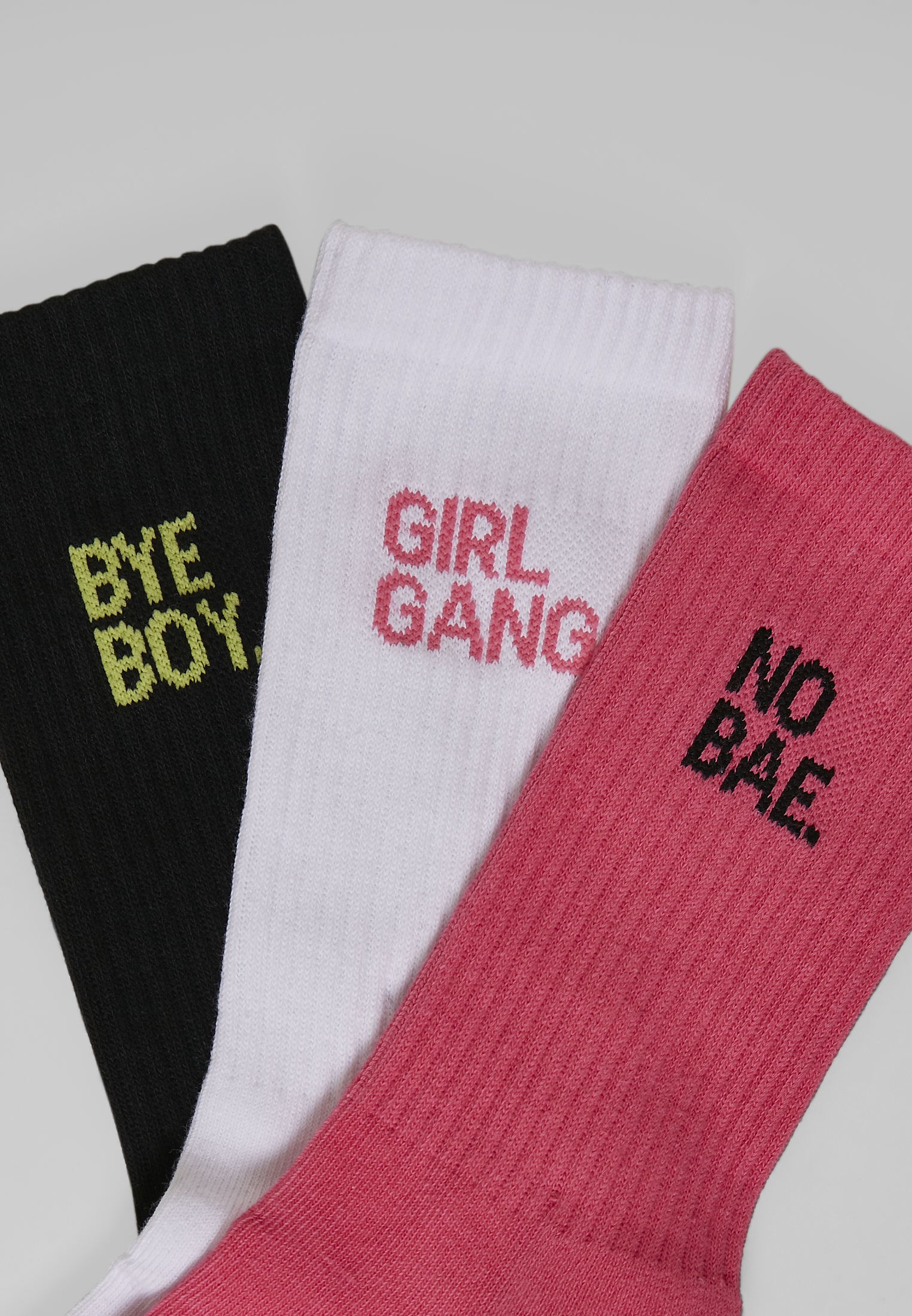 Girl Gang Socks 3-Pack pink/wht/blk 43-46 - variant image 1