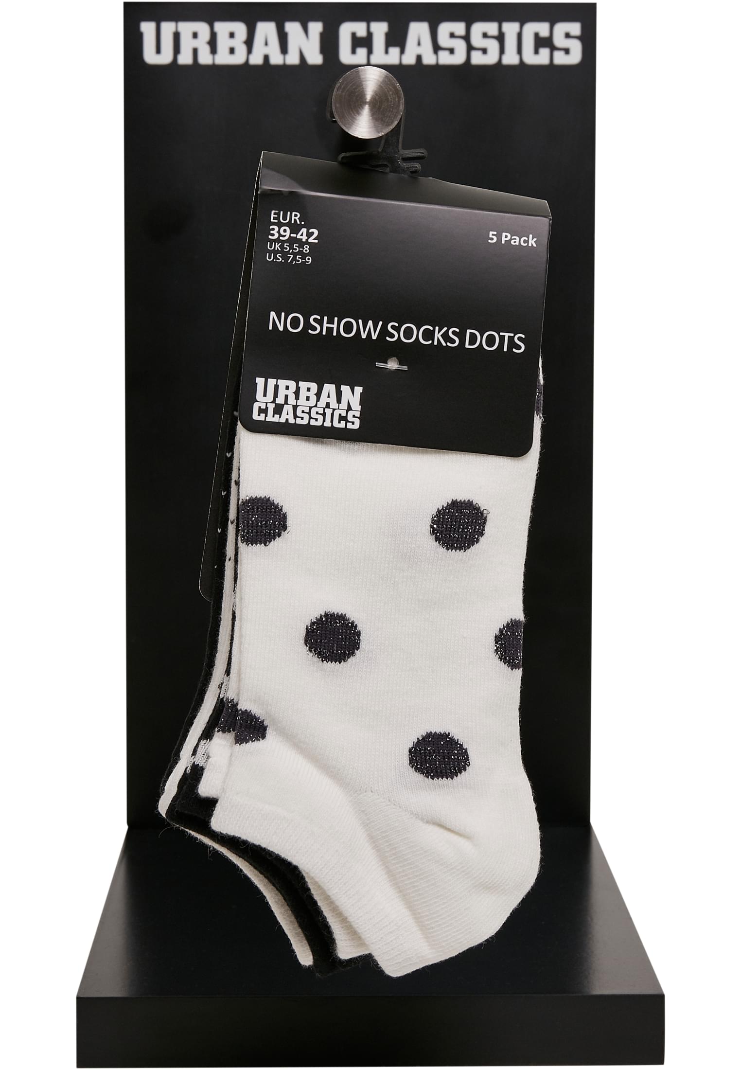 No Show Socks Dots 5-Pack weiß/schwarz 39-42 - variant image 1