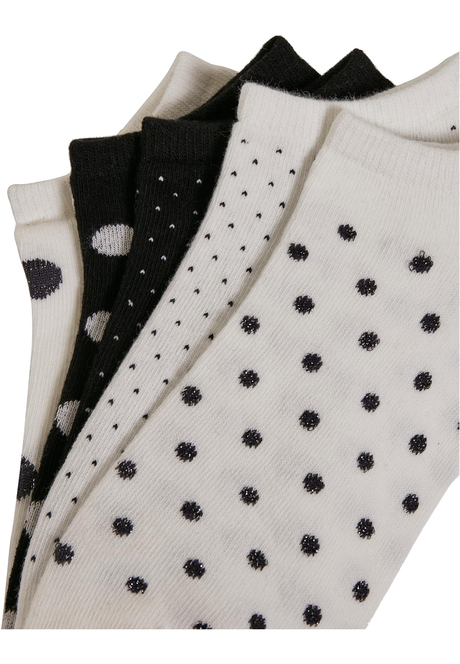No Show Socks Dots 5-Pack weiß/schwarz 39-42 - variant image 3