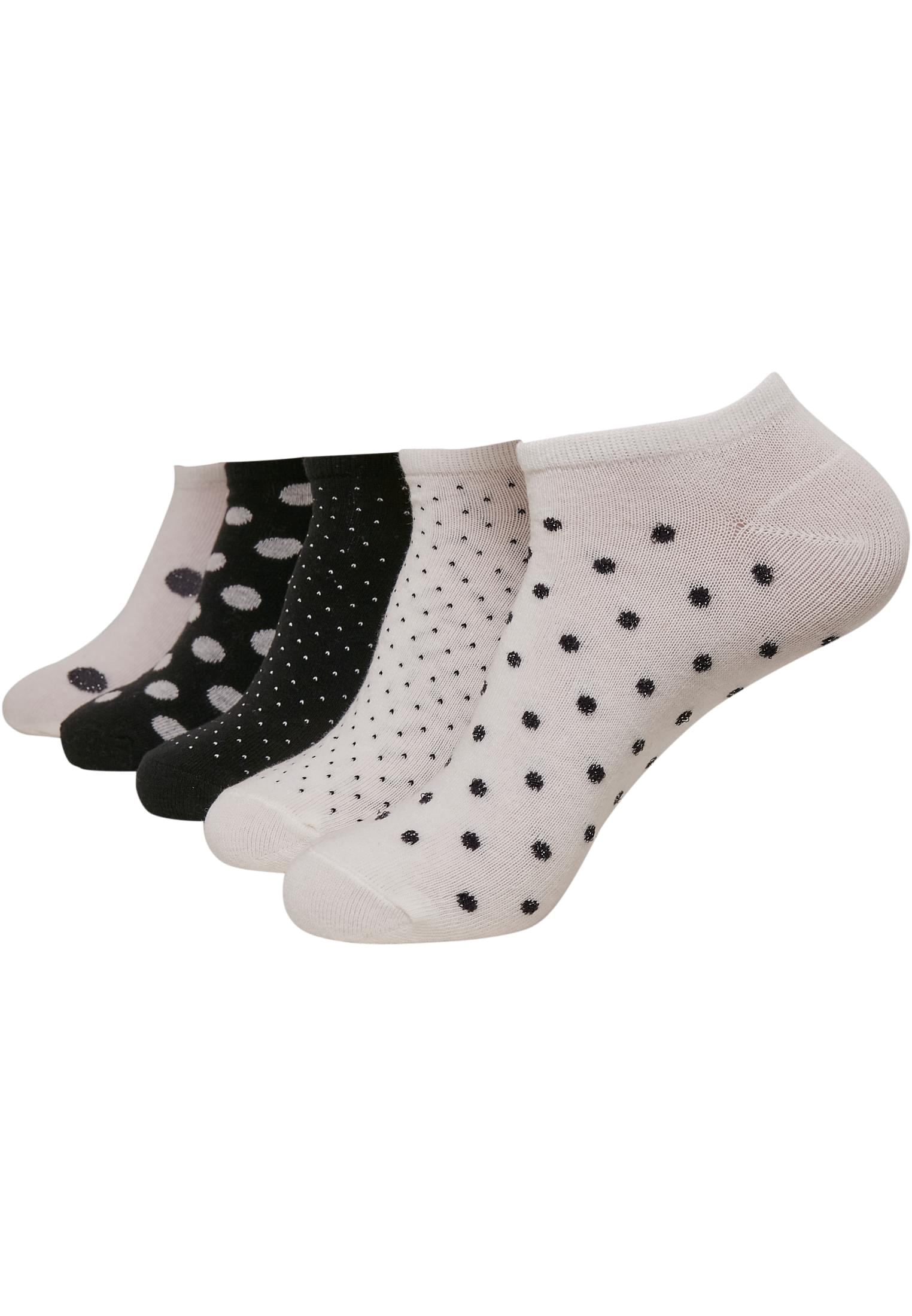 No Show Socks Dots 5-Pack white/black 39-42 - alternate variant 1