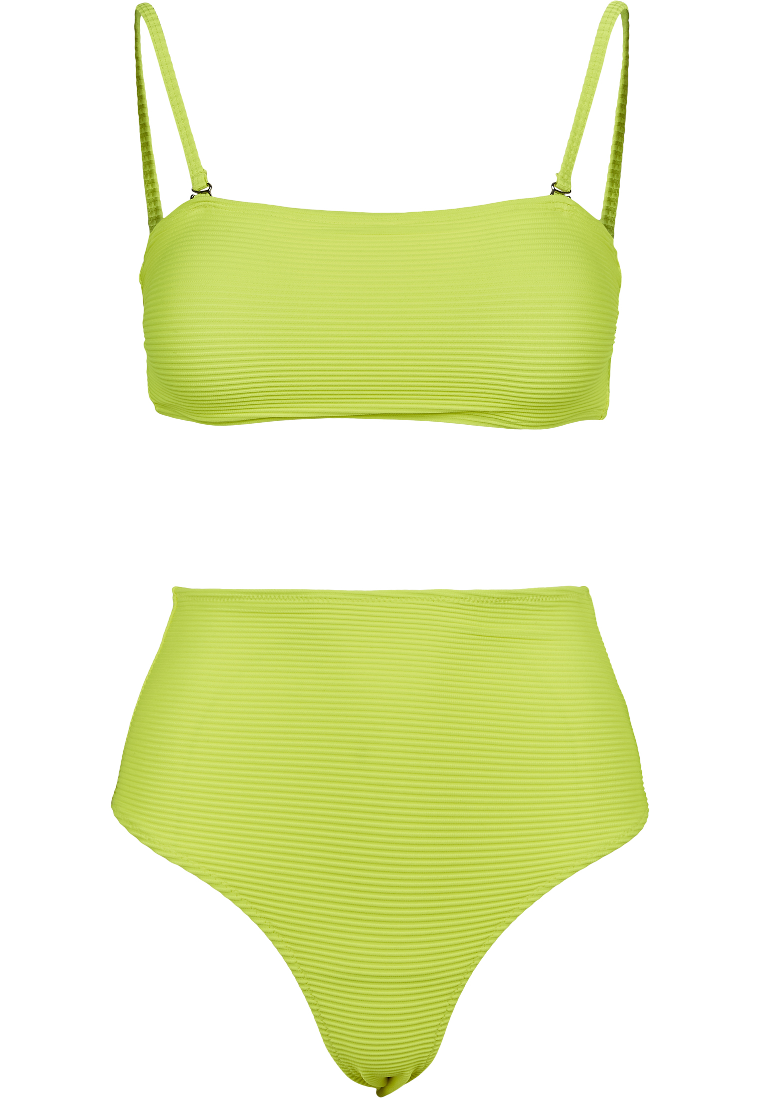 Ladies High Waist Bandeau Bikini electriclime L - variant image 5