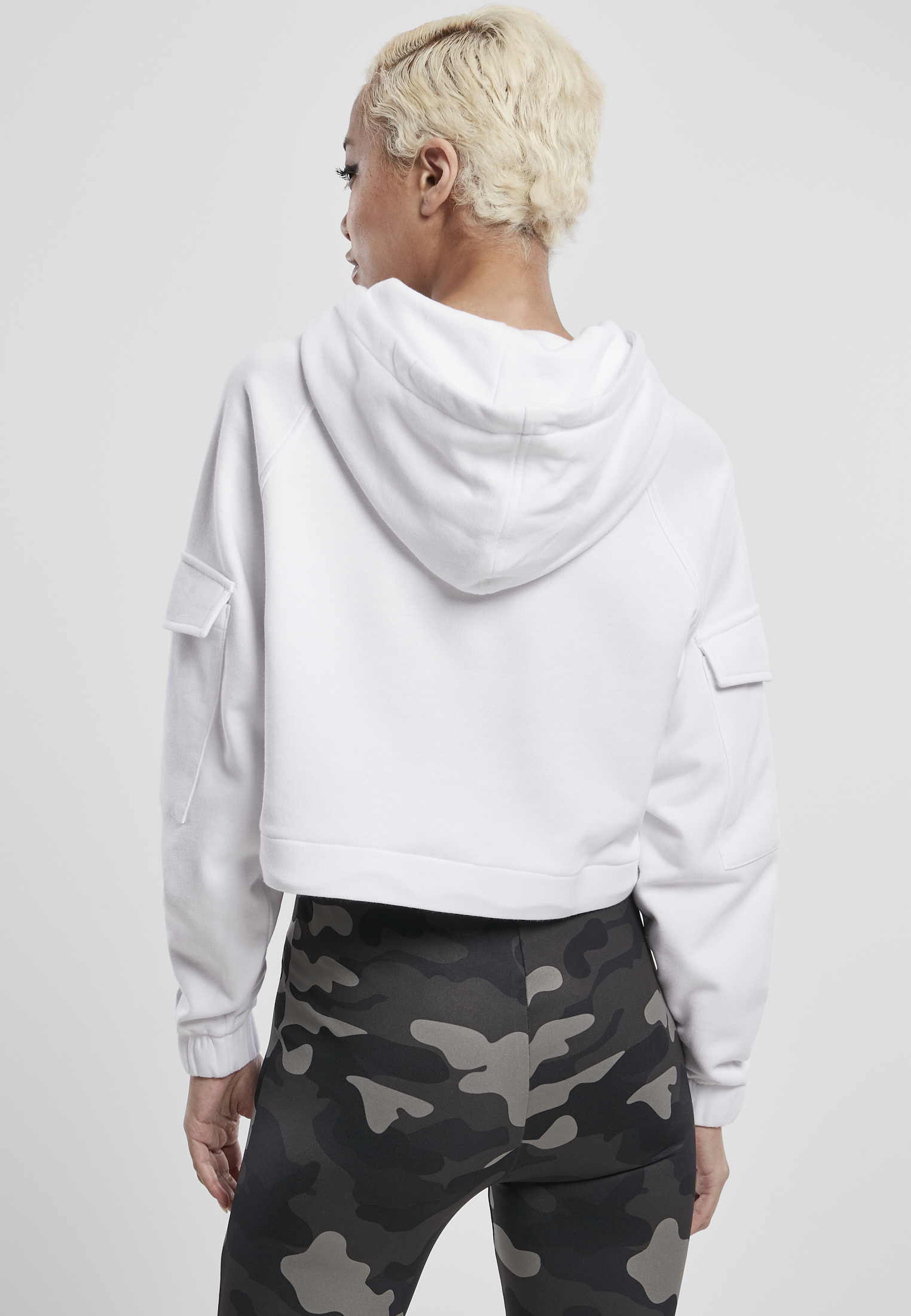 Ladies Short Worker Hoody white L - variant image 2