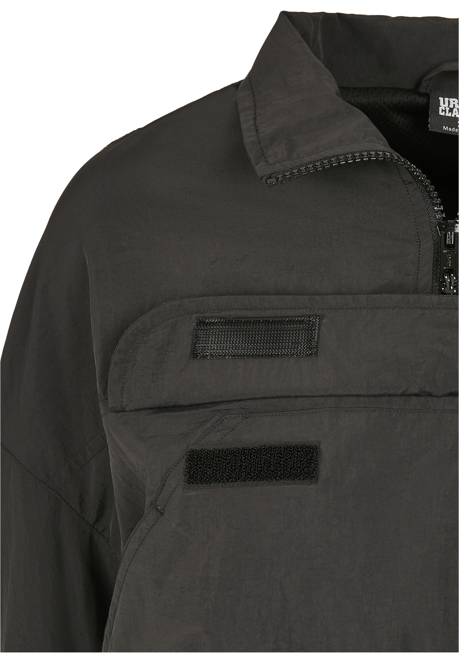 Ladies Cropped Crinkle Nylon Pull Over Jacket black XL - variant image 8