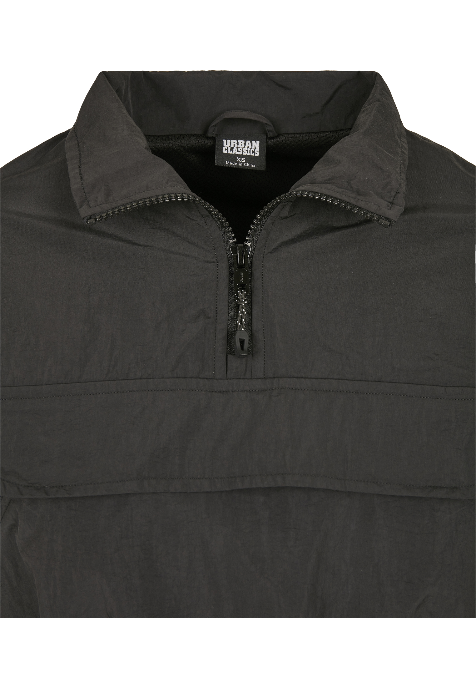 Ladies Cropped Crinkle Nylon Pull Over Jacket black XL - variant image 9