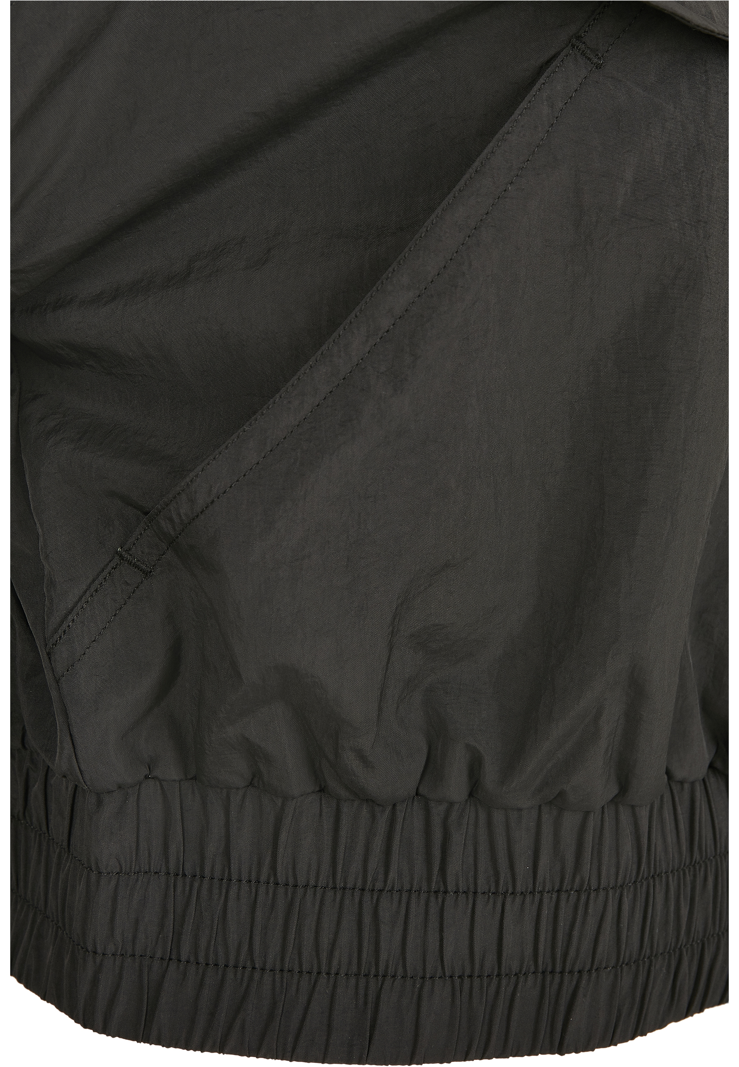 Ladies Cropped Crinkle Nylon Pull Over Jacket black XL - variant image 10