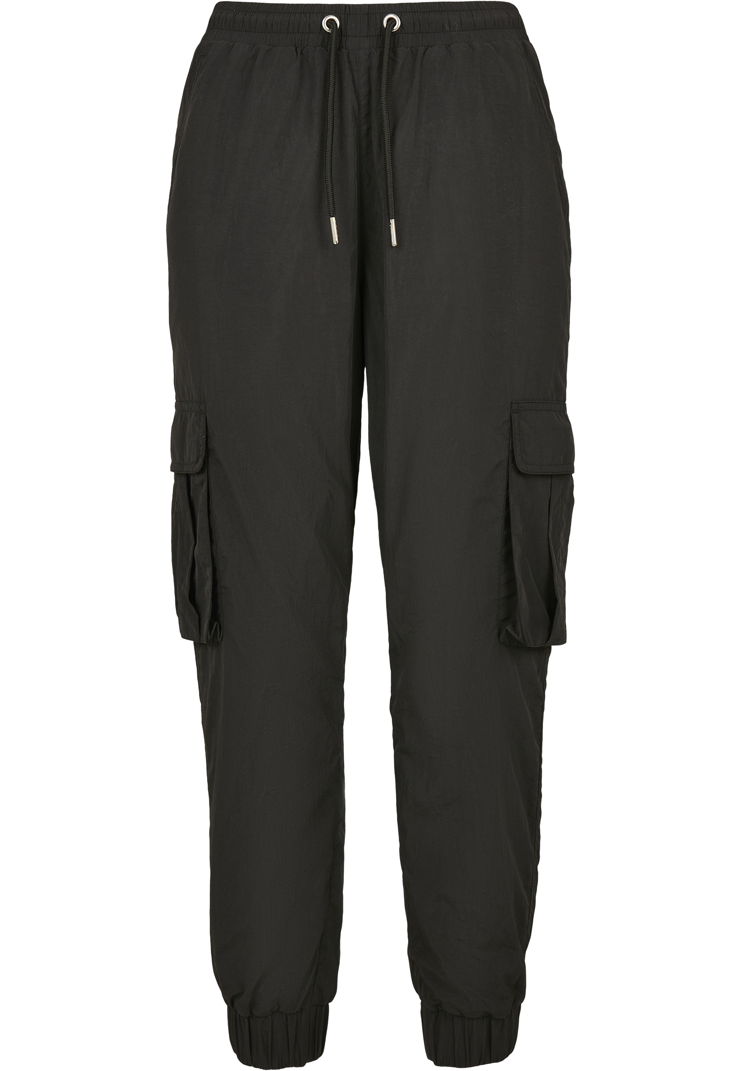 Ladies High Waist Crinkle Nylon Cargo Pants black L - variant image 5