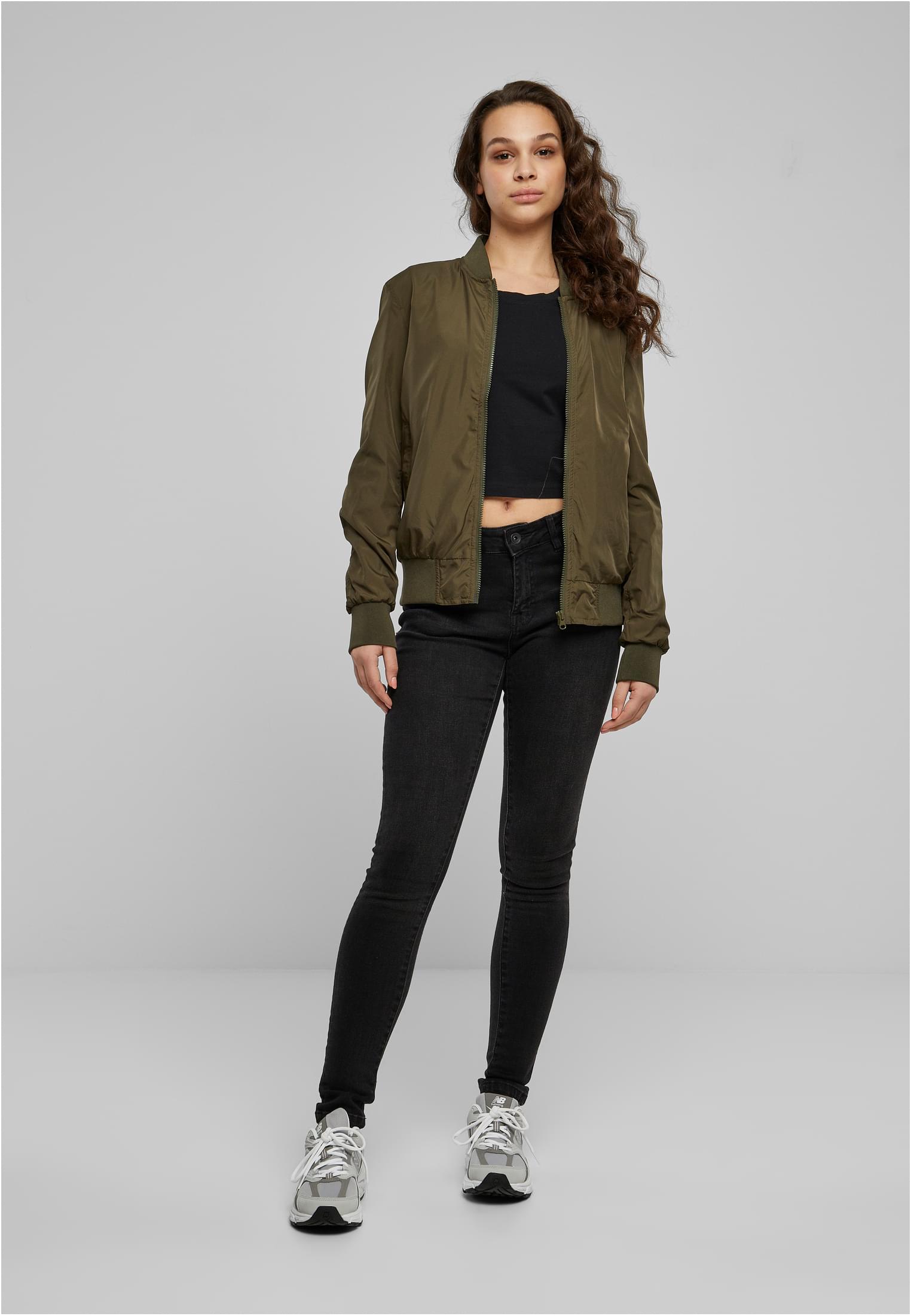 Ladies Light Bomber Jacket dark olive 3XL - variant image 4