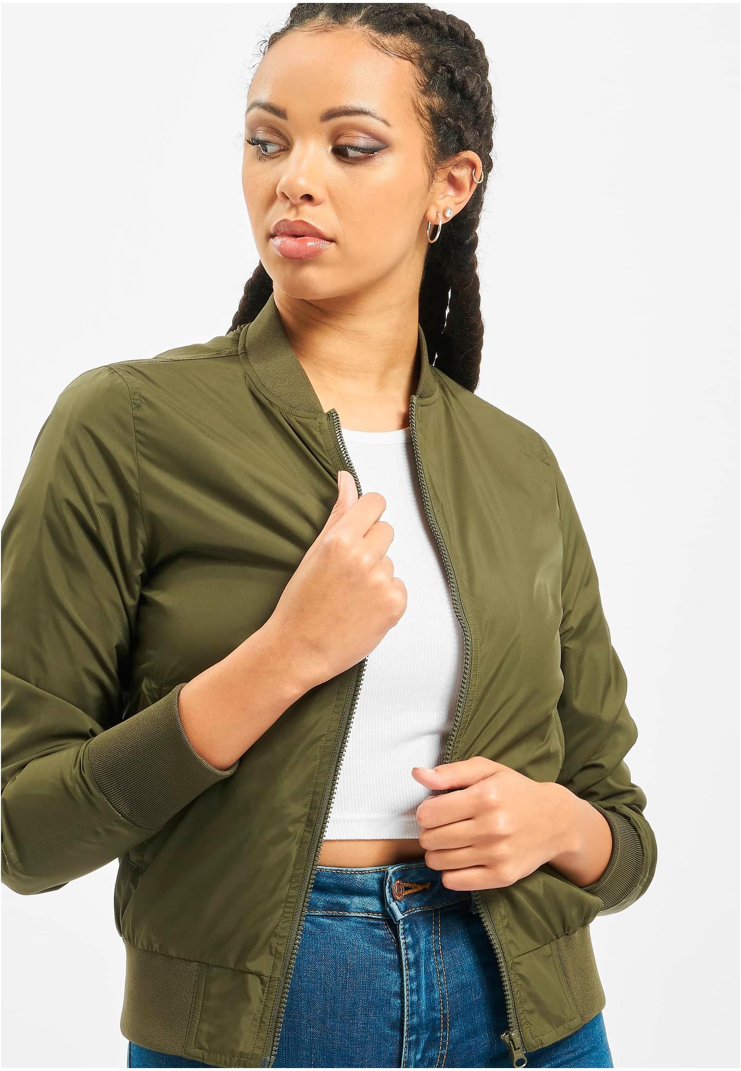 Ladies Light Bomber Jacket dark olive 3XL - variant image 5