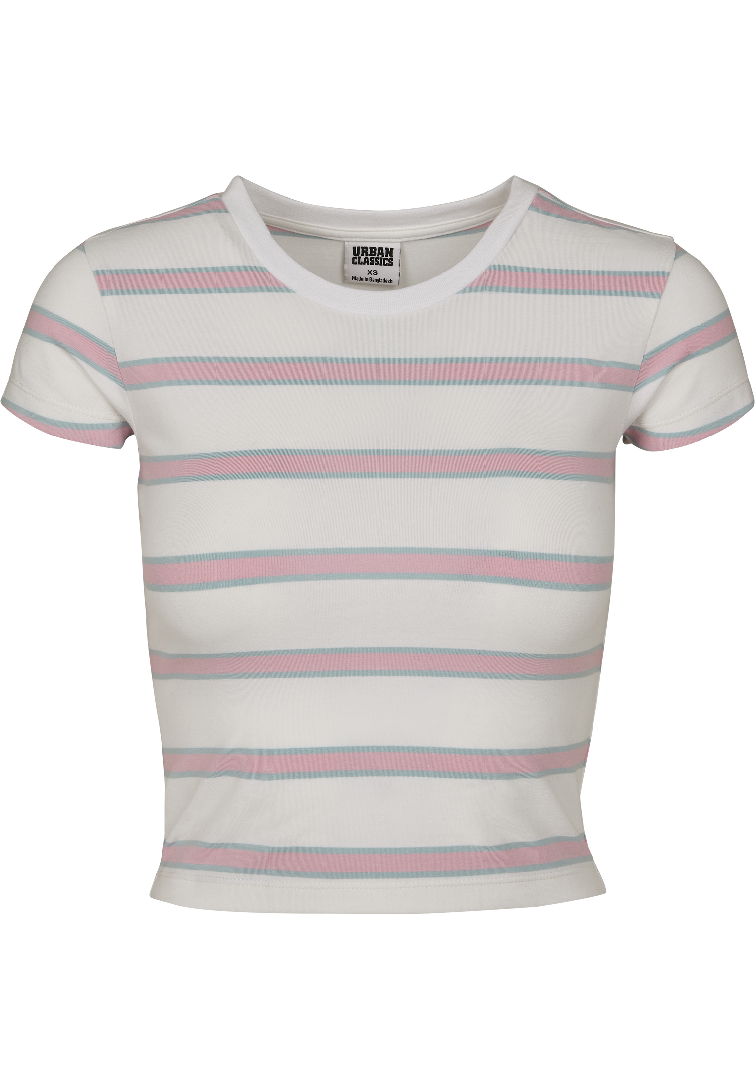 T-shirt à rayures femme Coupe courte blanc/rose girly
 - variant image 5