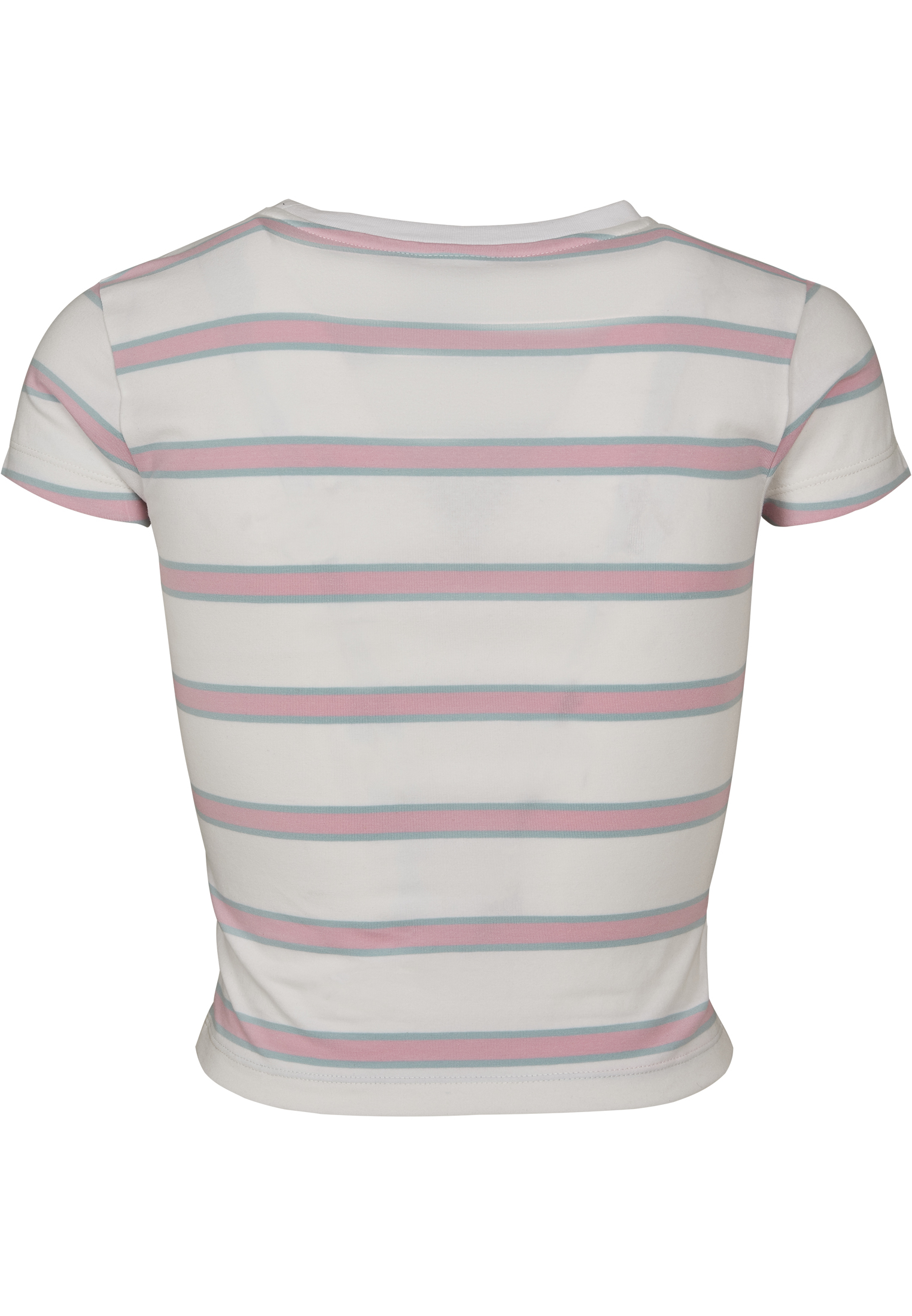 T-shirt à rayures femme Coupe courte blanc/rose girly
 - variant image 6