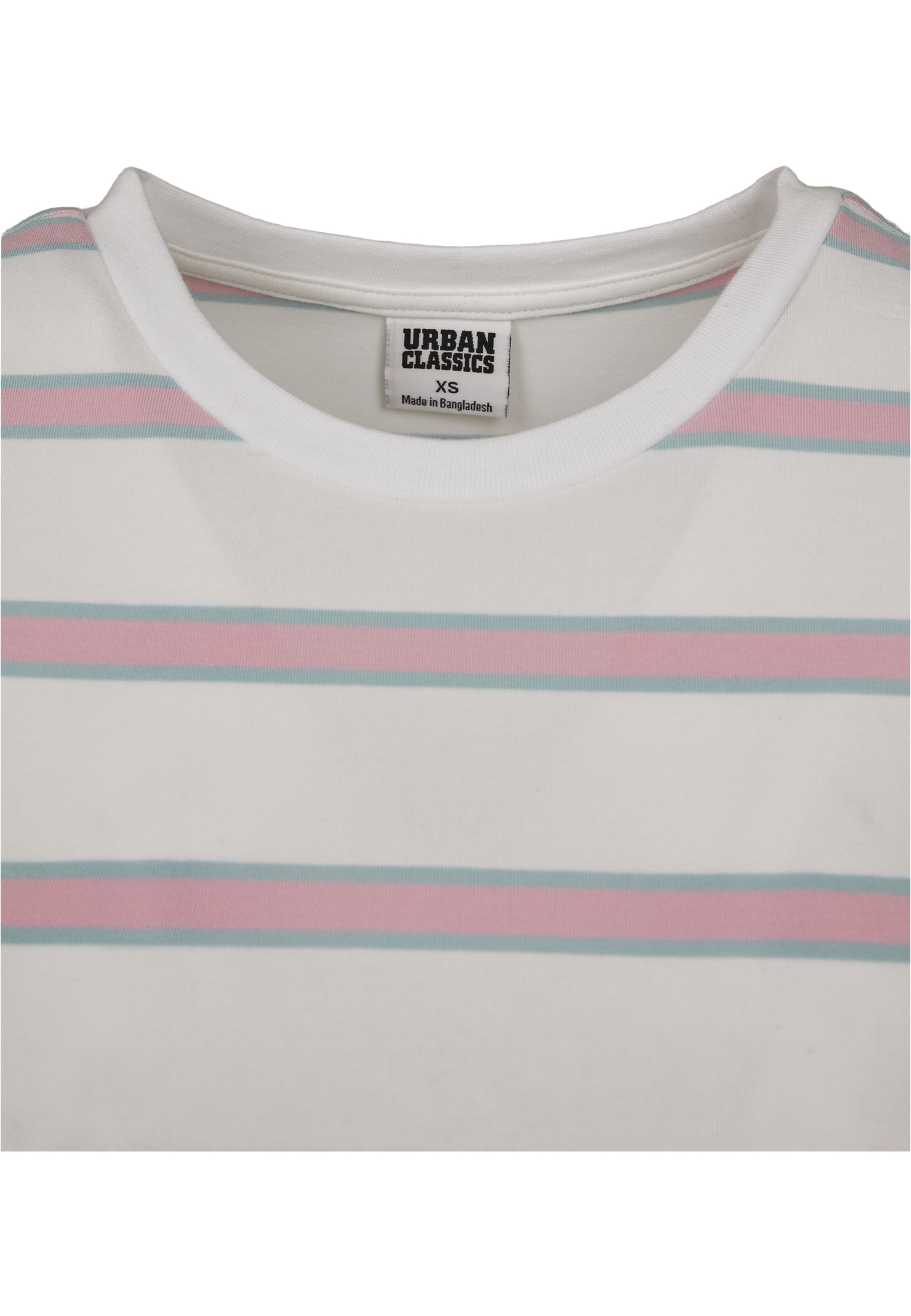 T-shirt à rayures femme Coupe courte blanc/rose girly
 - variant image 7