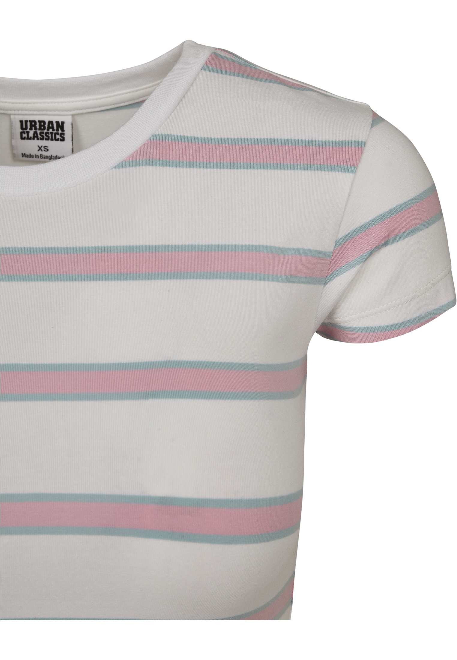 T-shirt à rayures femme Coupe courte blanc/rose girly
 - variant image 8