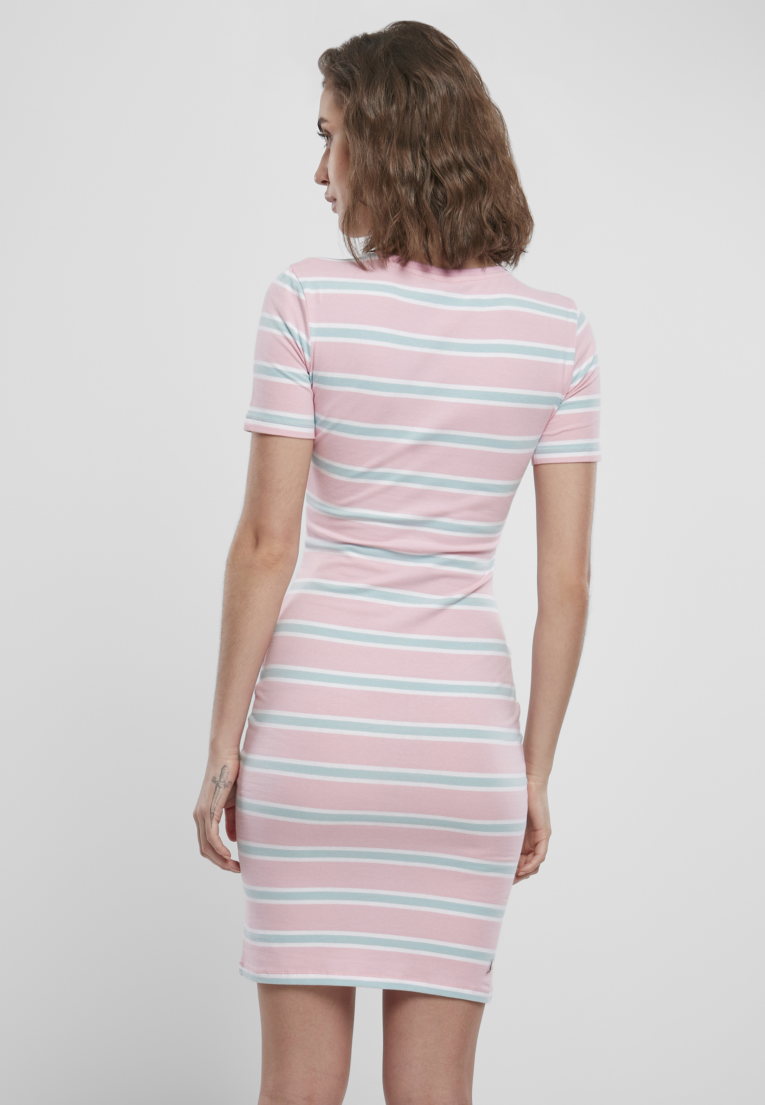 Ladies Stretch Stripe Dress girlypink/oceanblue L - variant image 2