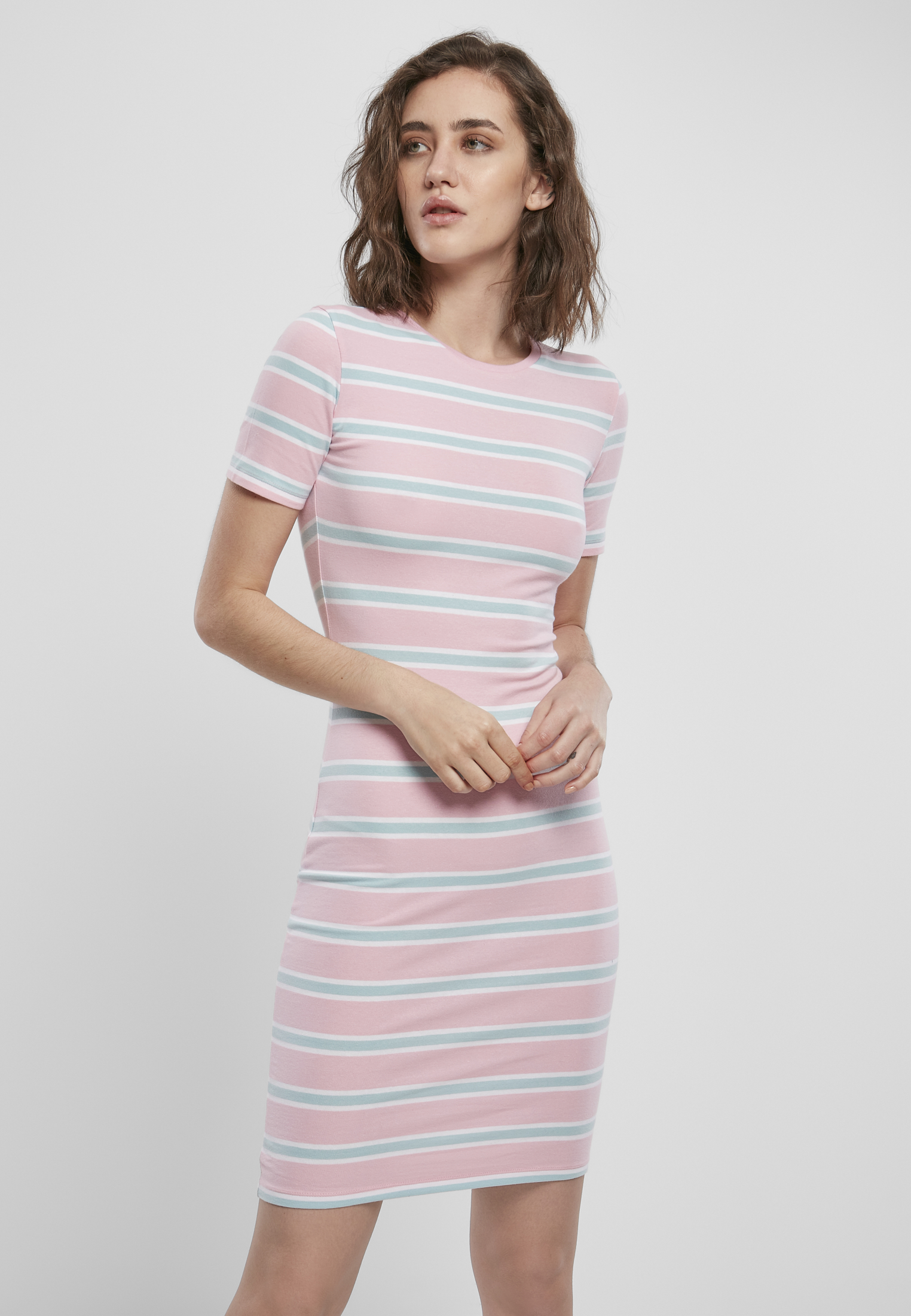 Ladies Stretch Stripe Dress girlypink/oceanblue L - alternate variant 1