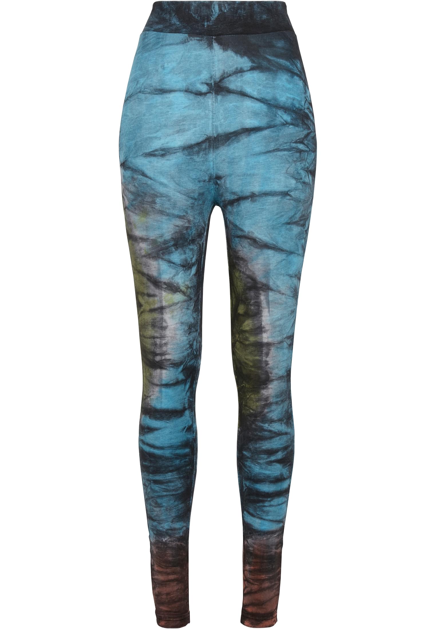 Ladies Cotton Tie Dye High Waist Leggings black L - variant image 5