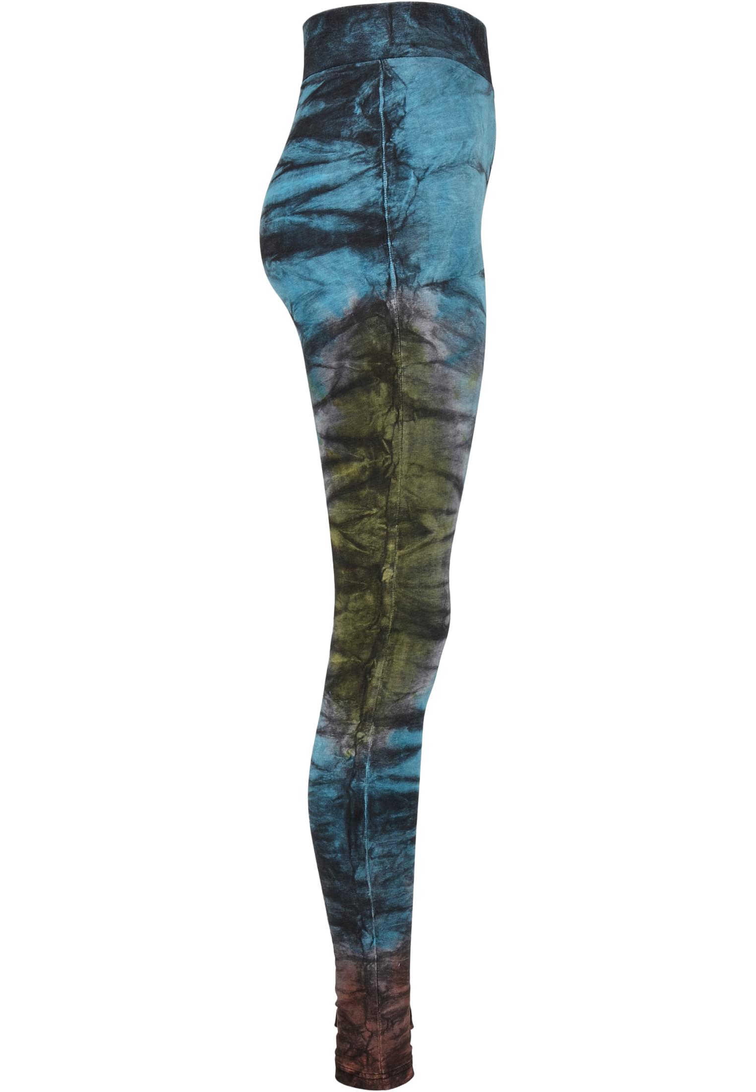 Ladies Cotton Tie Dye High Waist Leggings black L - variant image 6