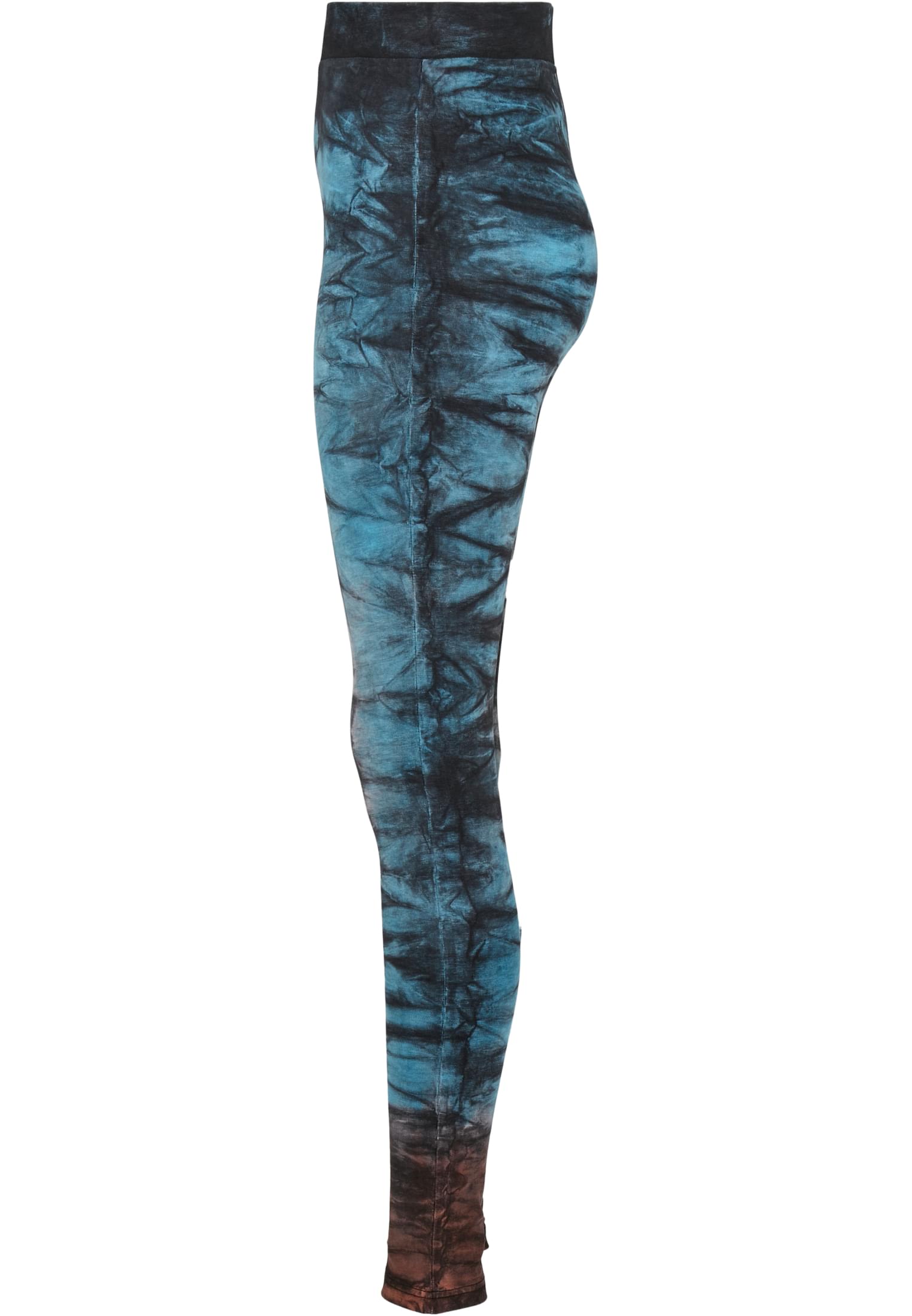 Ladies Cotton Tie Dye High Waist Leggings black L - variant image 8