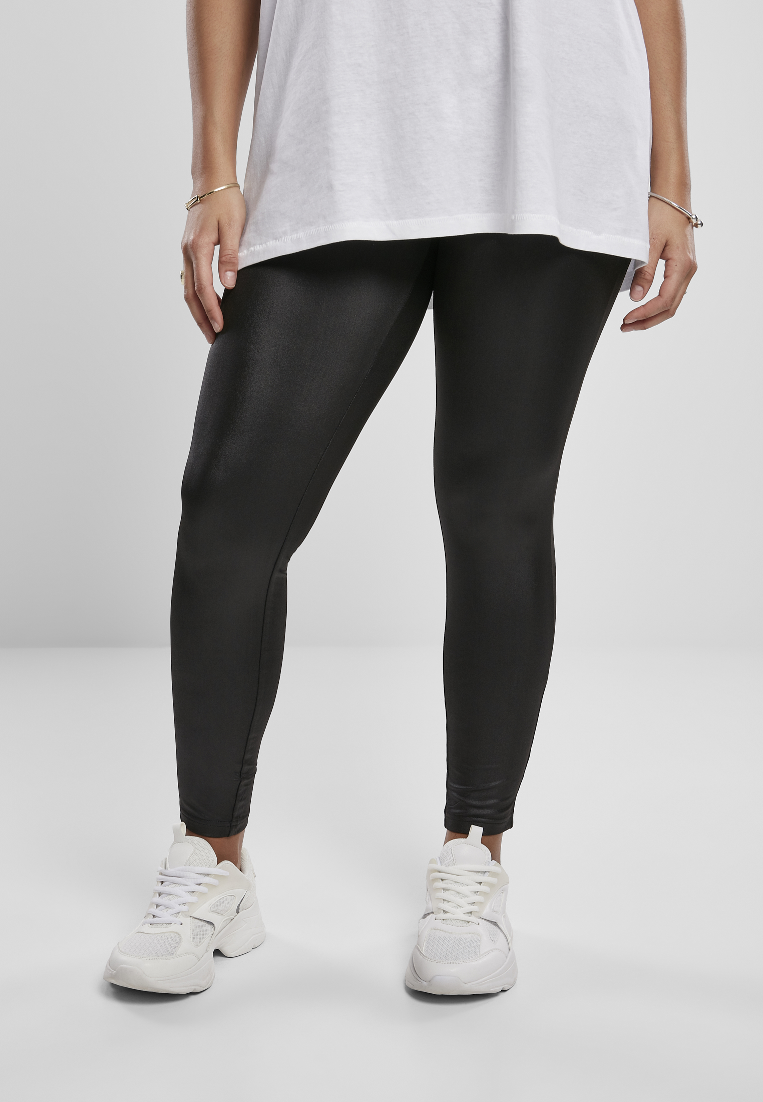 Ladies Synthetic Leather Leggings black 3XL - alternate variant 1