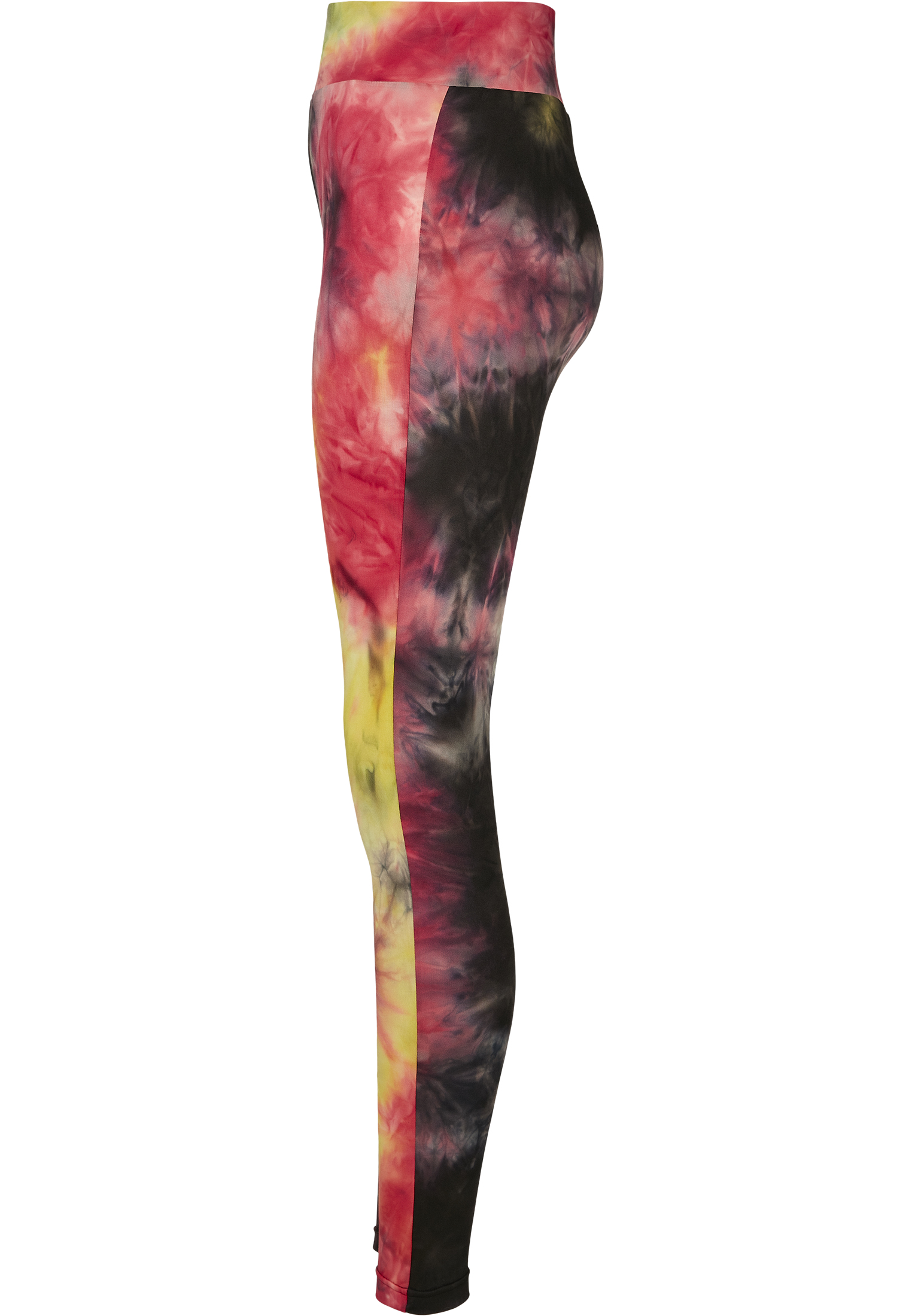 Ladies Tie Dye High Waist Leggings darkpink/black 3XL - variant image 7