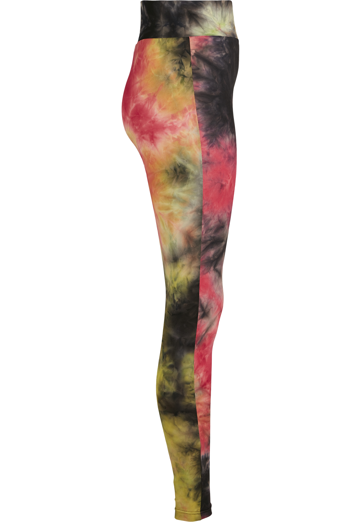 Ladies Tie Dye High Waist Leggings darkpink/black 3XL - variant image 9