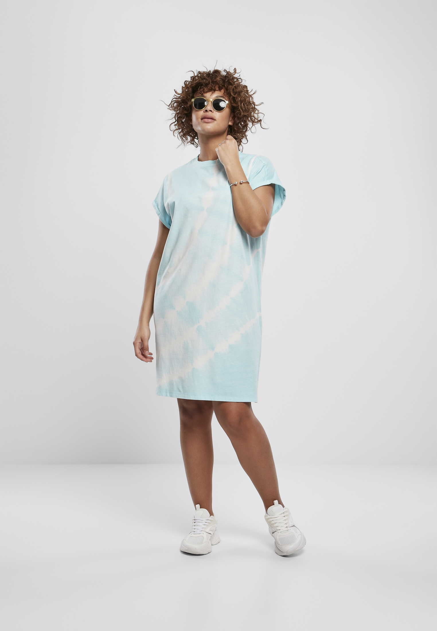 Ladies Tie Dye Dress aquablue 3XL - variant image 4