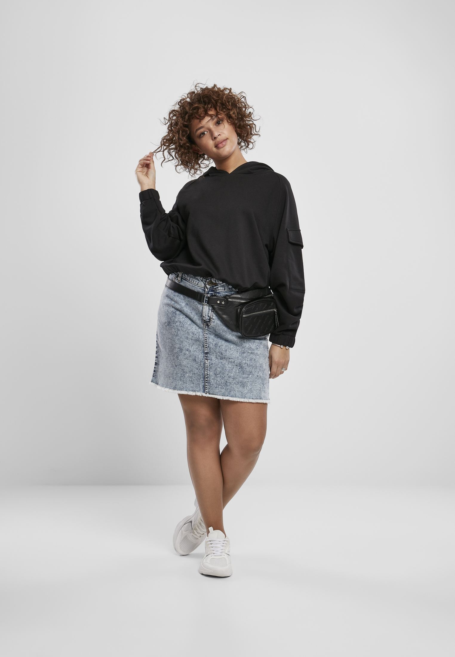 Ladies Short Worker Hoody black 3XL - variant image 4