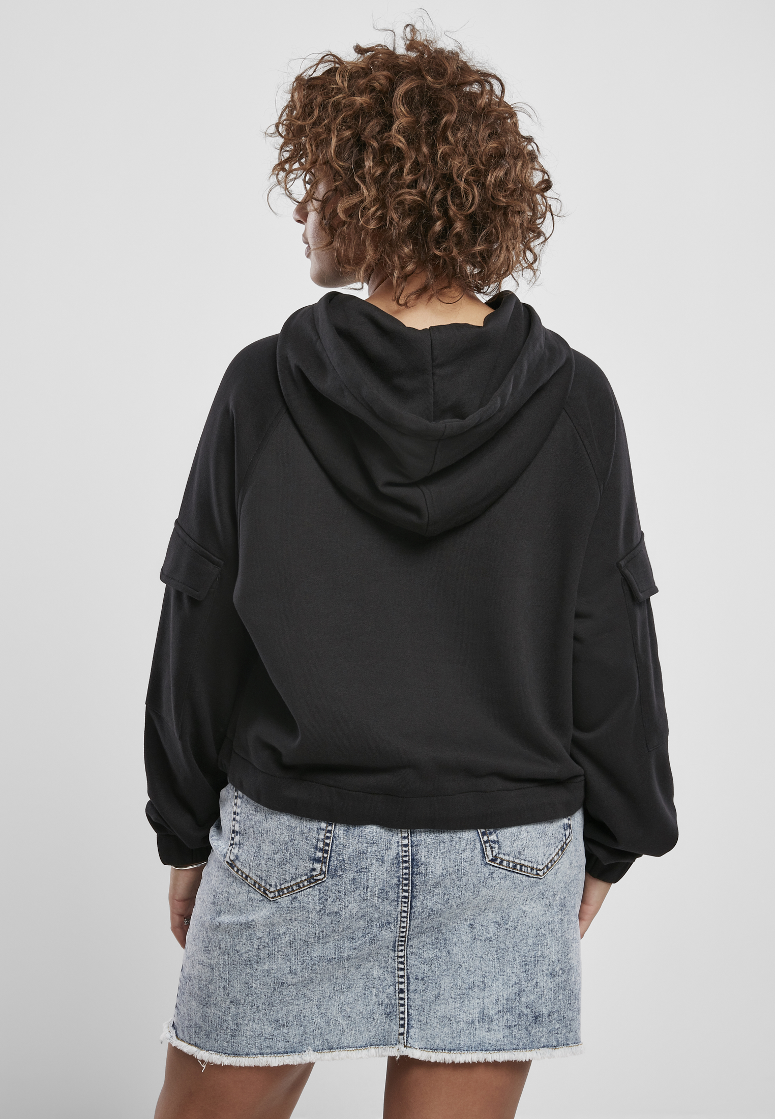 Ladies Short Worker Hoody black 3XL - variant image 2