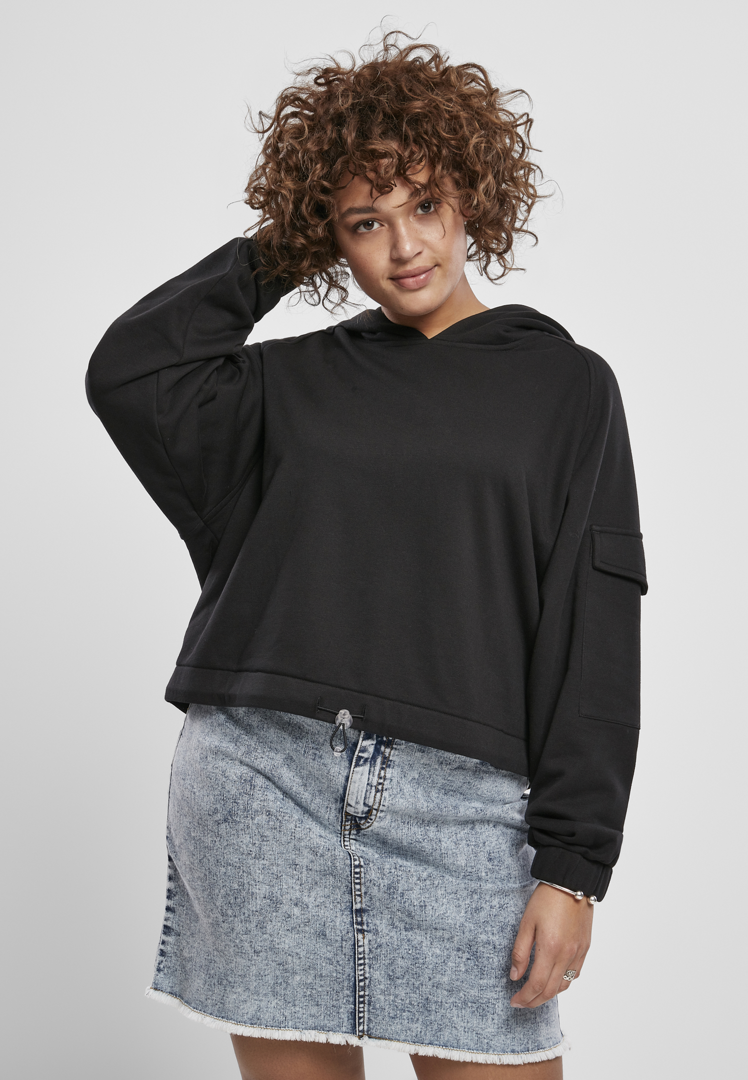 Ladies Short Worker Hoody black 3XL - alternate variant 1