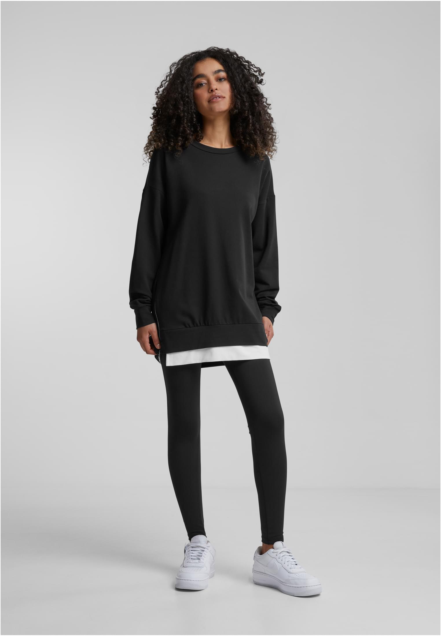 Cloud5ive Damen Pullover 2in1 Look Sweater m. Rundhals black/white L - variant image 2