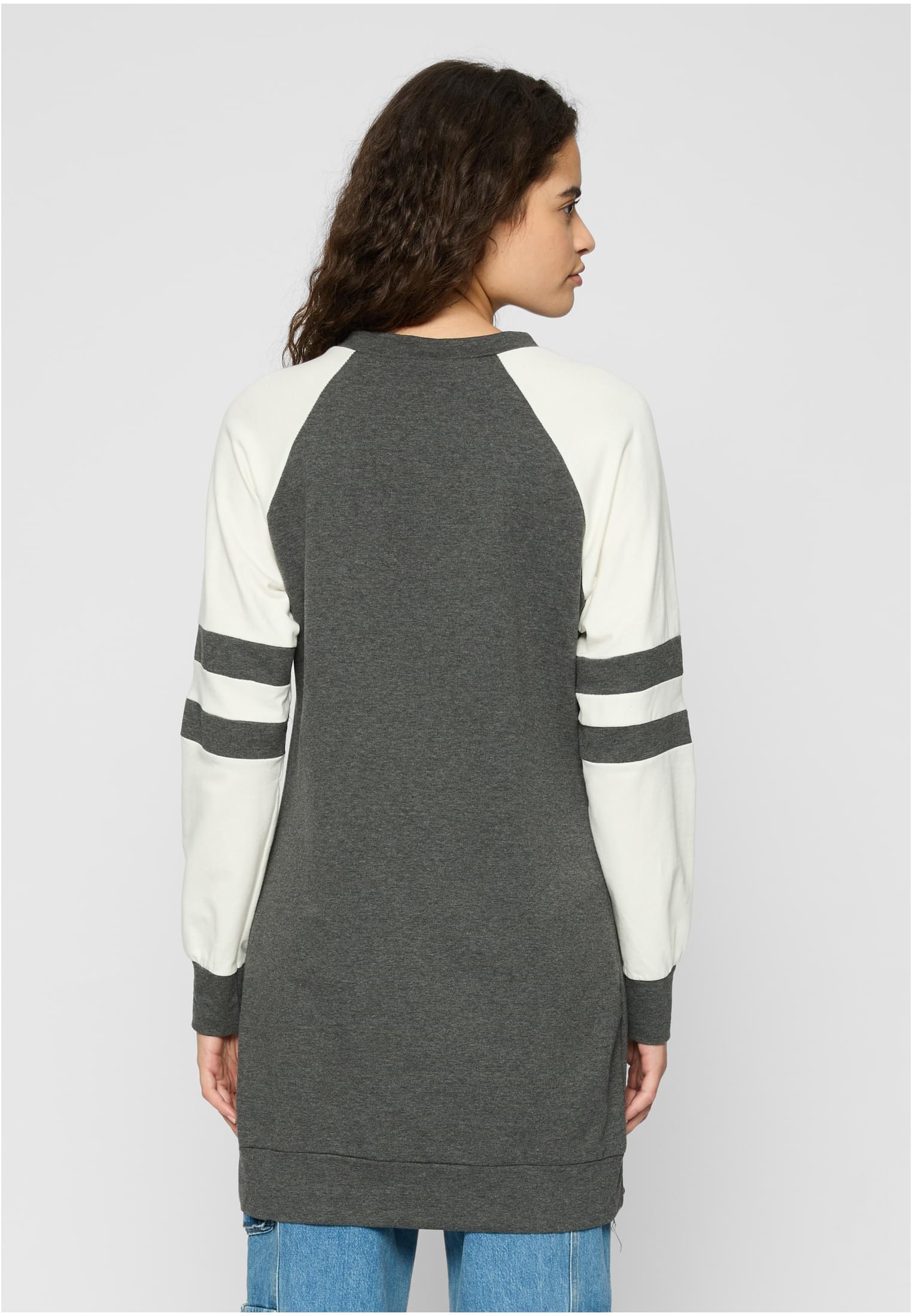 Cloud5ive Damen Sweatkleid mit Raglanärmeln und Rundhals Kontrast grey/white L - variant image 1
