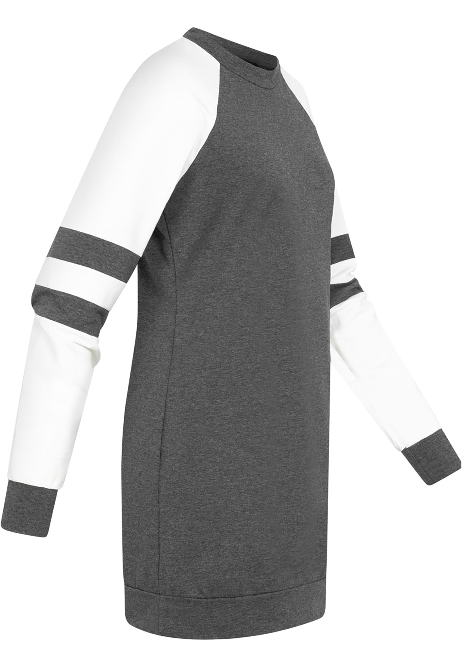 Cloud5ive Damen Sweatkleid mit Raglanärmeln und Rundhals Kontrast grey/white L - variant image 6