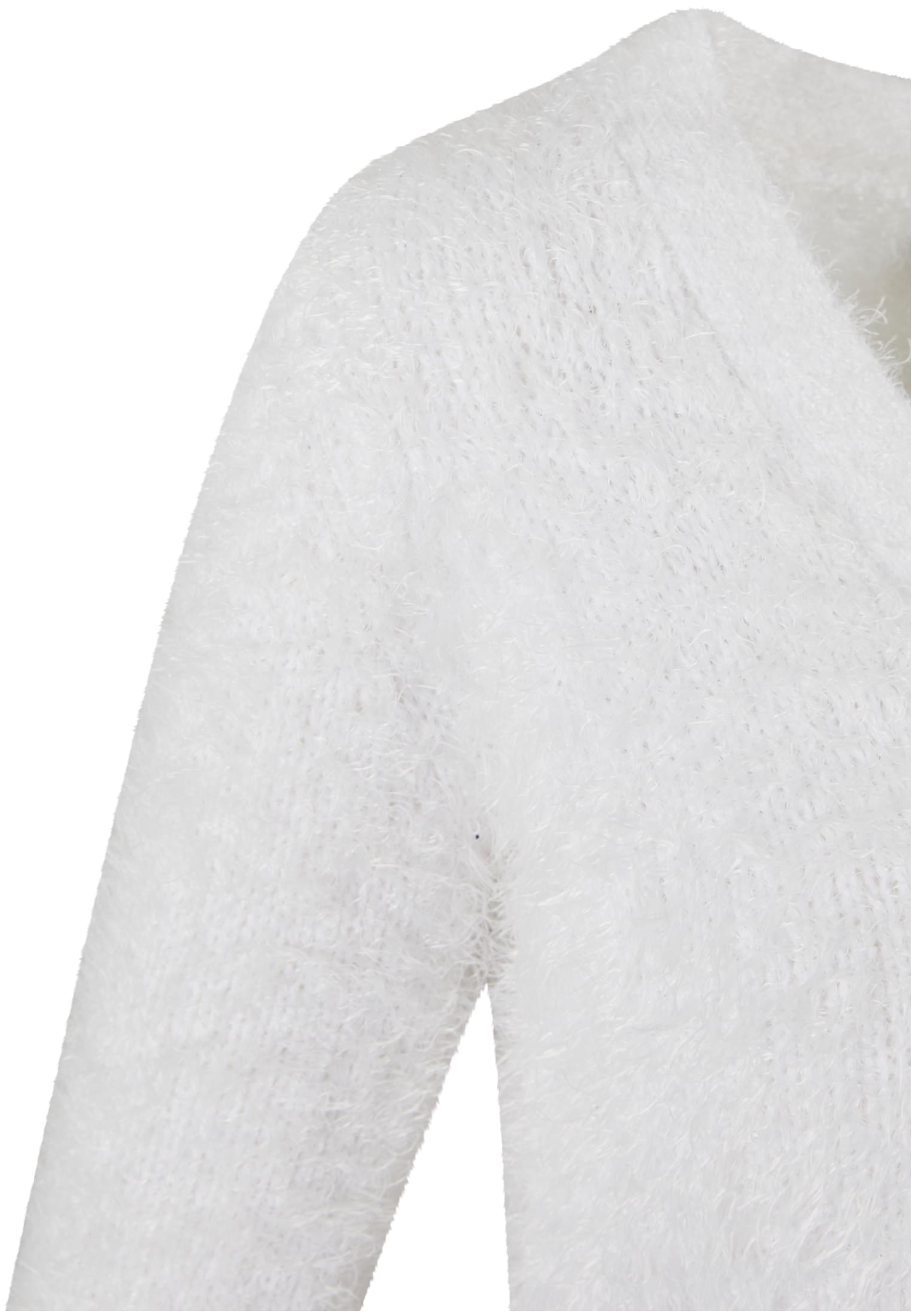 Ladies Cropped Feather Cardigan white 3XL - variant image 6