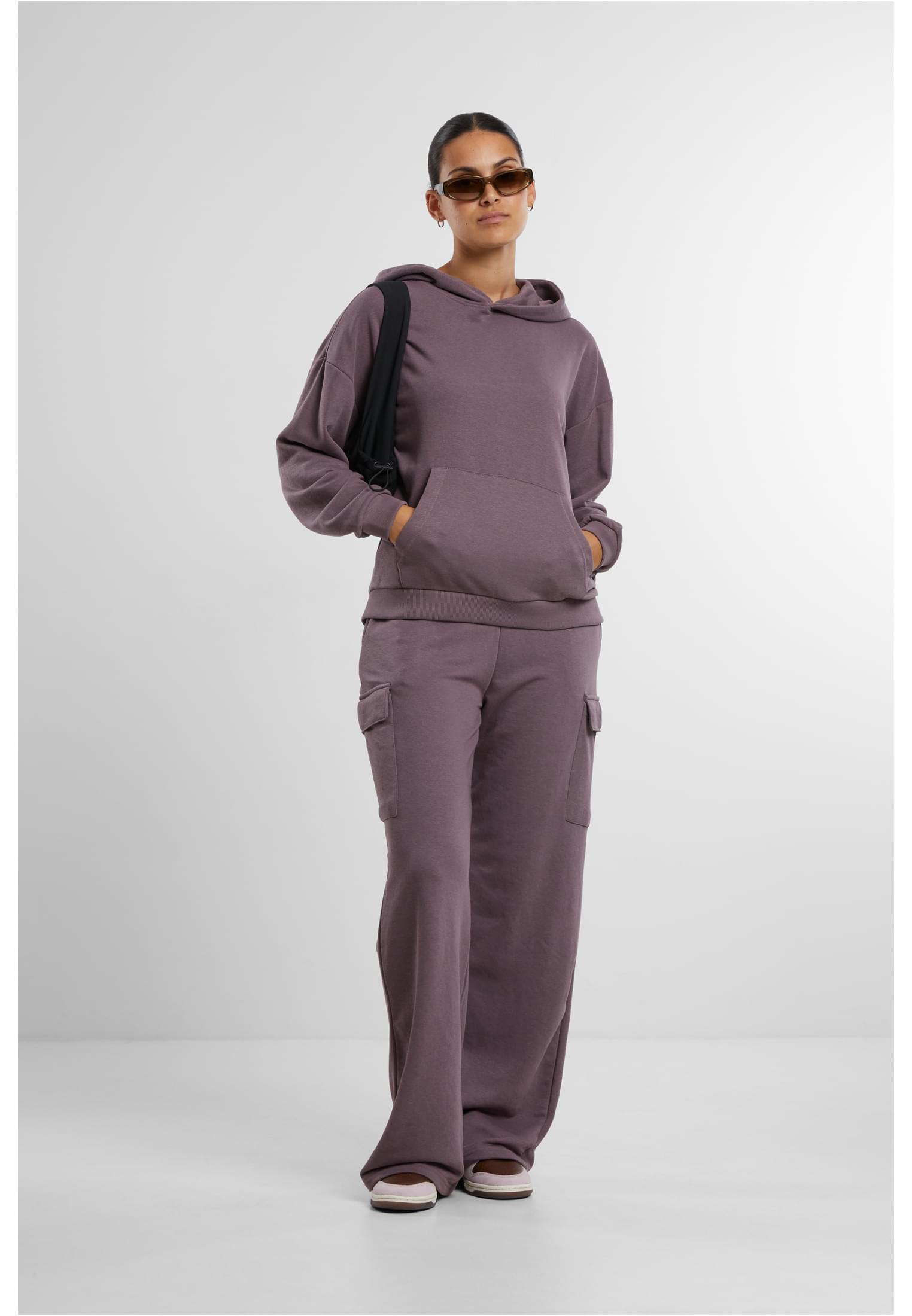 Femmes Coupe Lâche Sweat à Capuche Taille Grande Violet Foncé 3XL
 - variant image 6