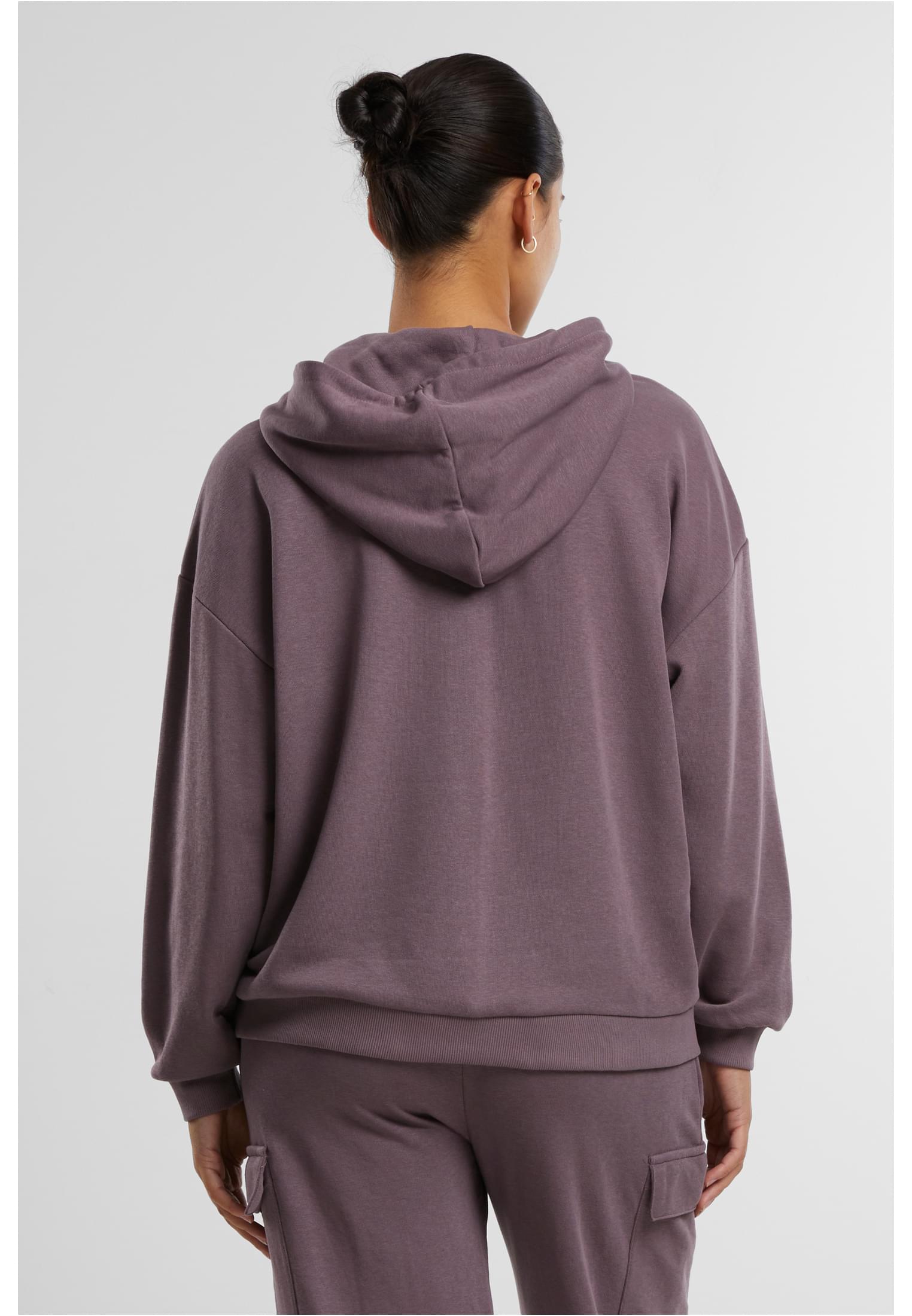 Femmes Coupe Lâche Sweat à Capuche Taille Grande Violet Foncé 3XL
 - variant image 2