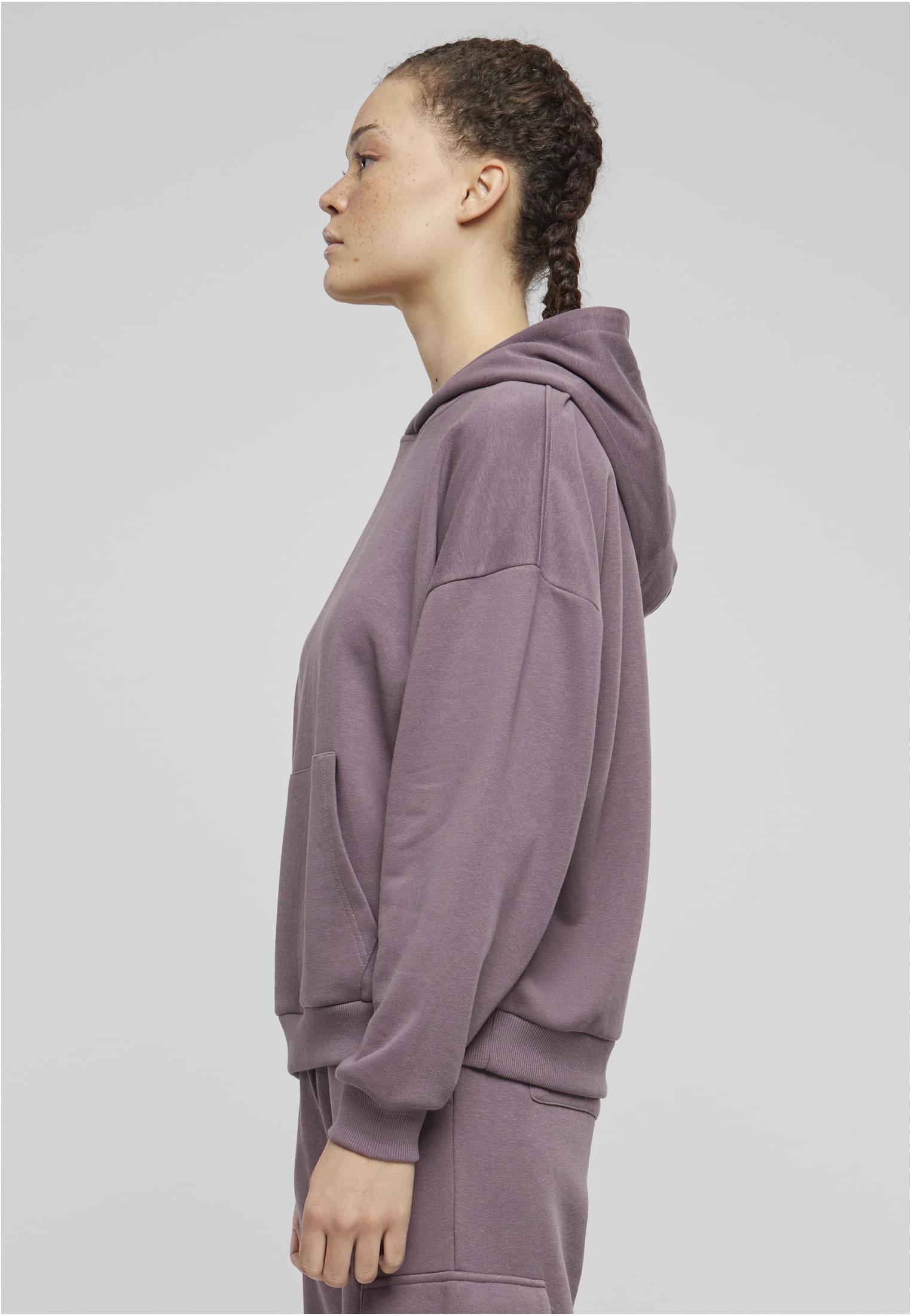 Femmes Coupe Lâche Sweat à Capuche Taille Grande Violet Foncé 3XL
 - variant image 1
