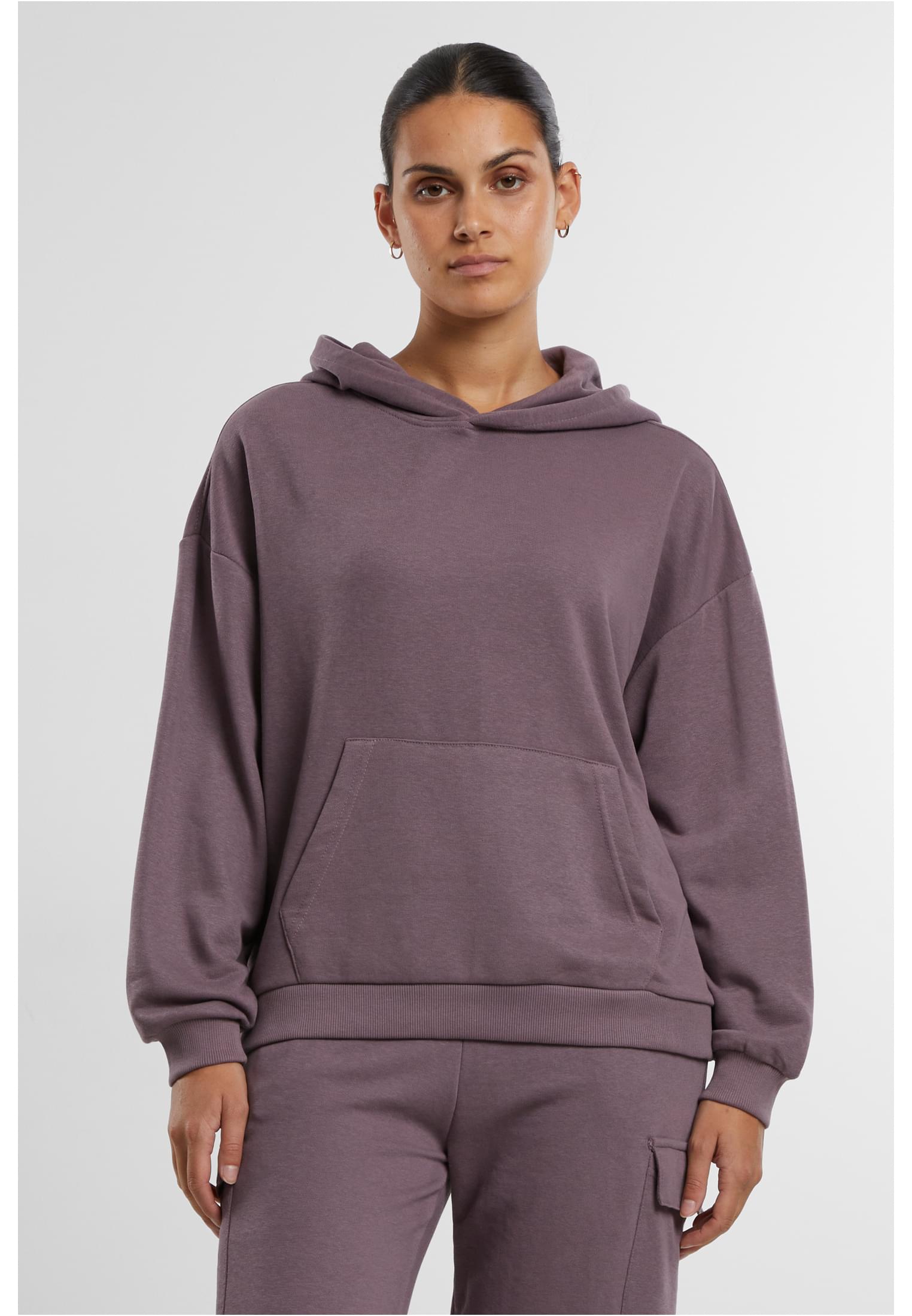 Femmes Coupe Lâche Sweat à Capuche Taille Grande Violet Foncé 3XL
 - alternate variant 7