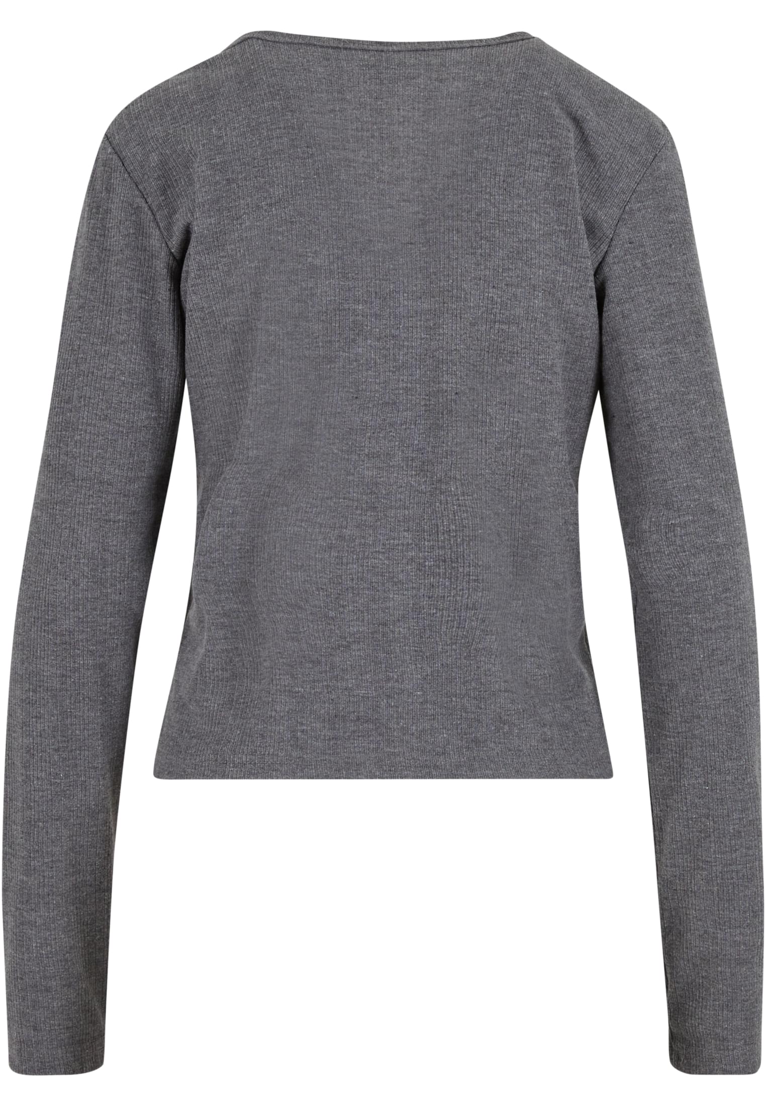 Ladies Rib Cardigan darkgreymelange L - variant image 4