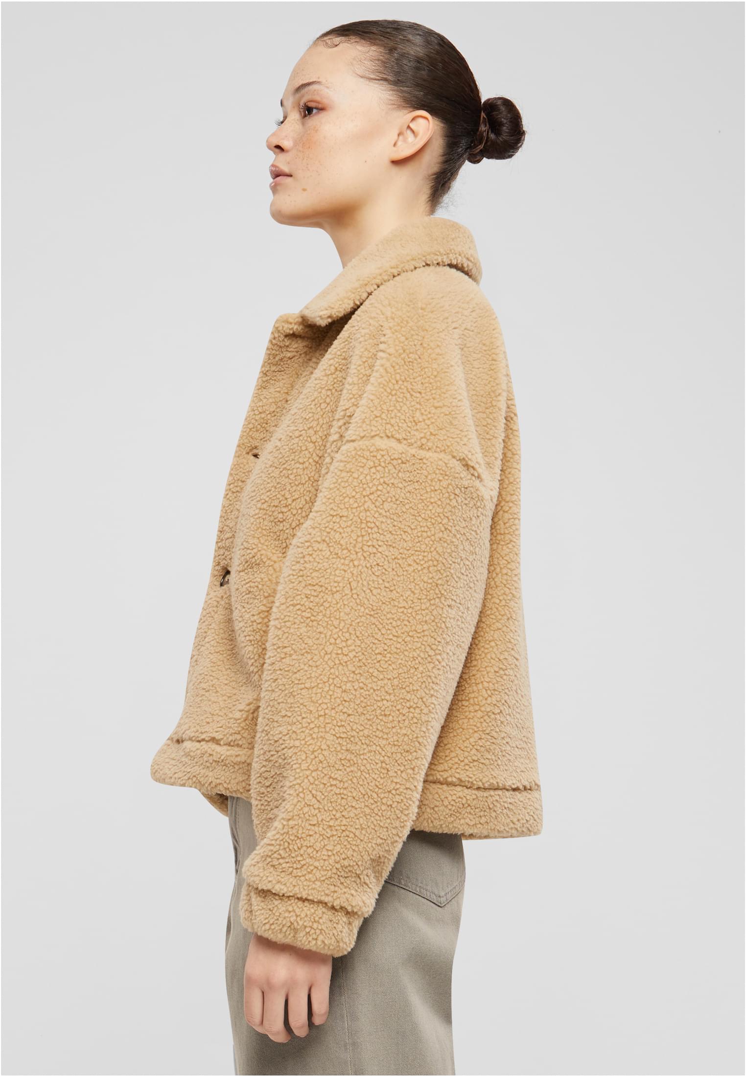 Femmes Veste Sherpa Boutonné Beige Union L
 - variant image 1