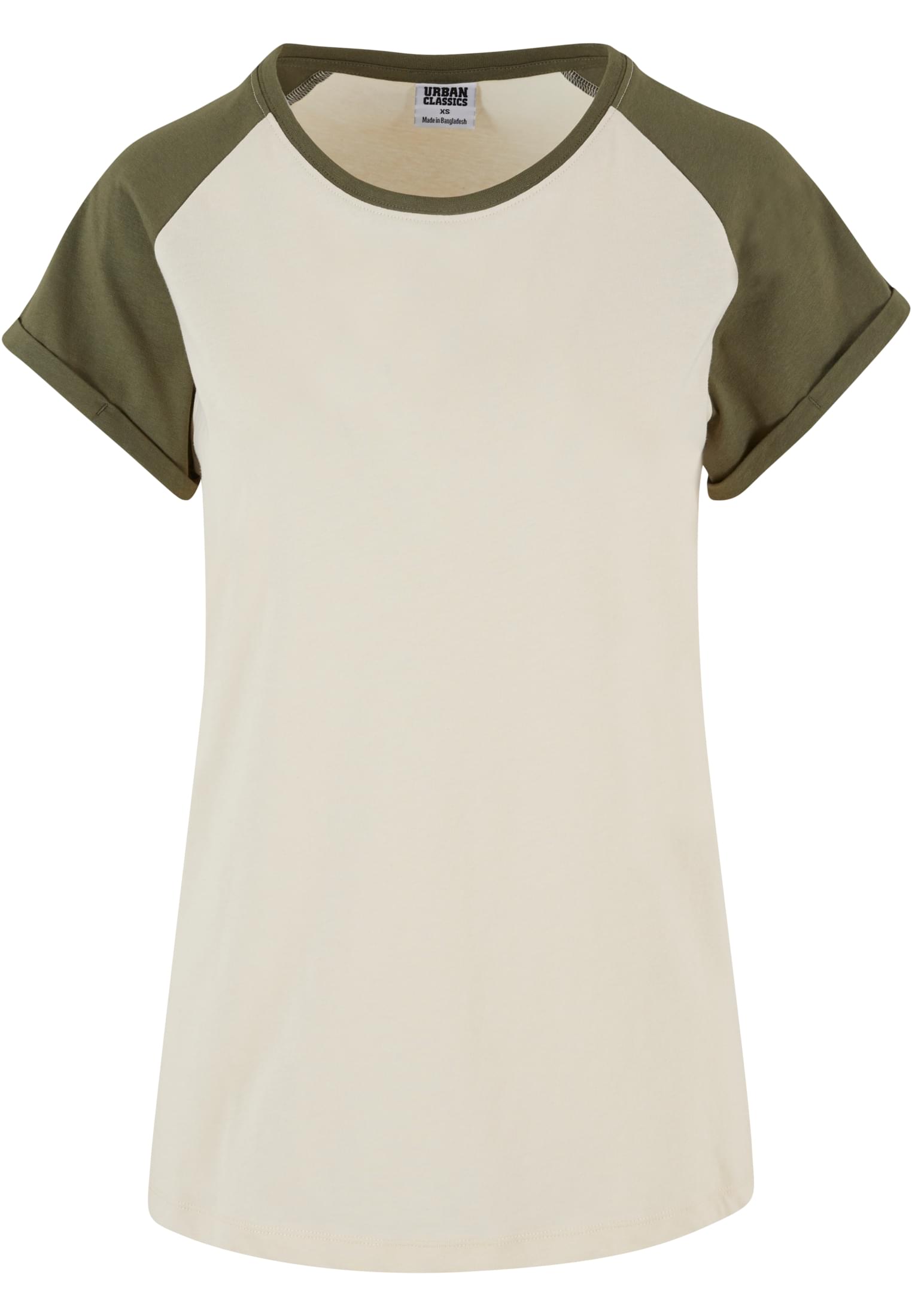 T-shirts contrast femmes Raglan blanchesand/olive 3XL
 - variant image 3