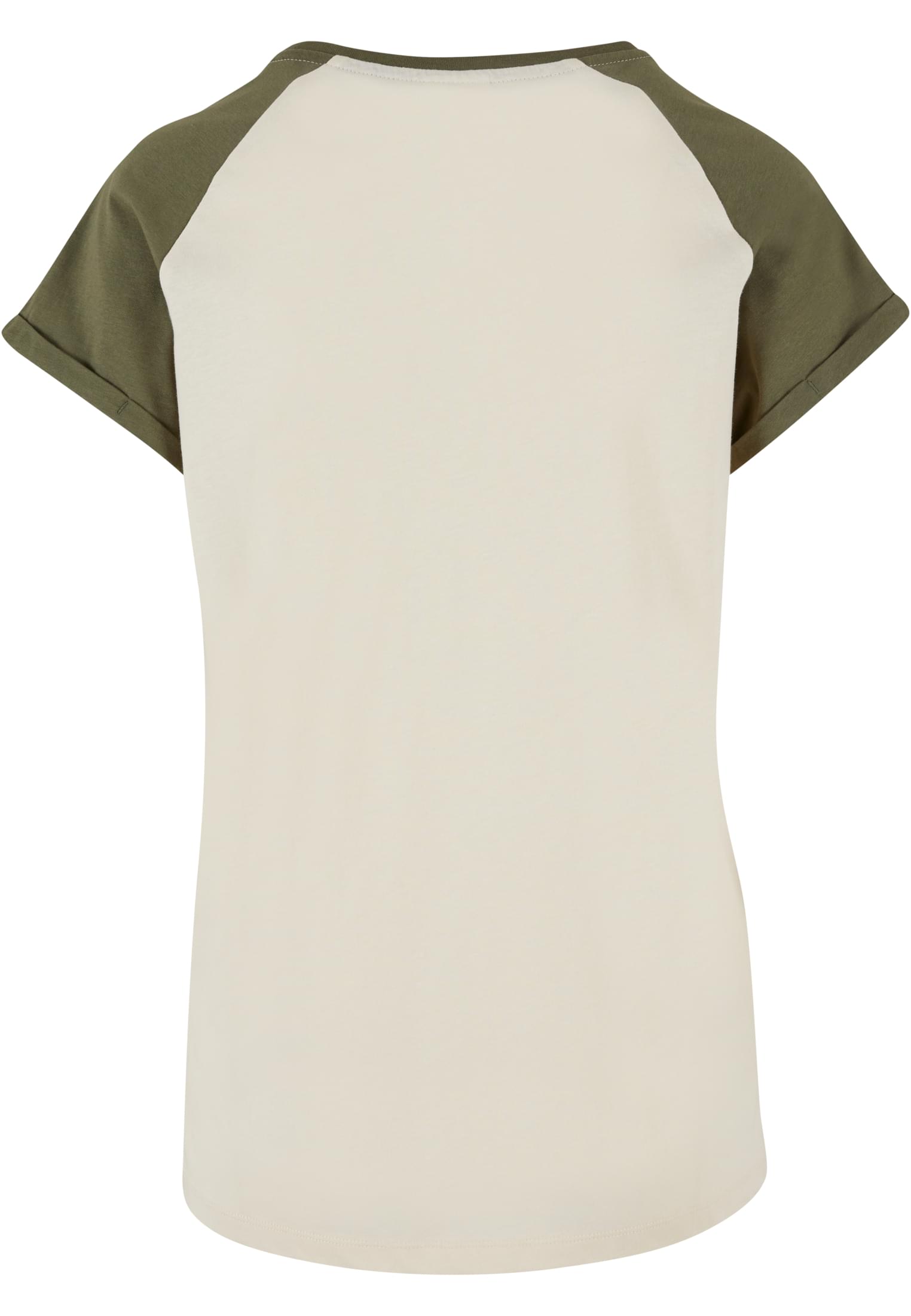 T-shirts contrast femmes Raglan blanchesand/olive 3XL
 - variant image 4